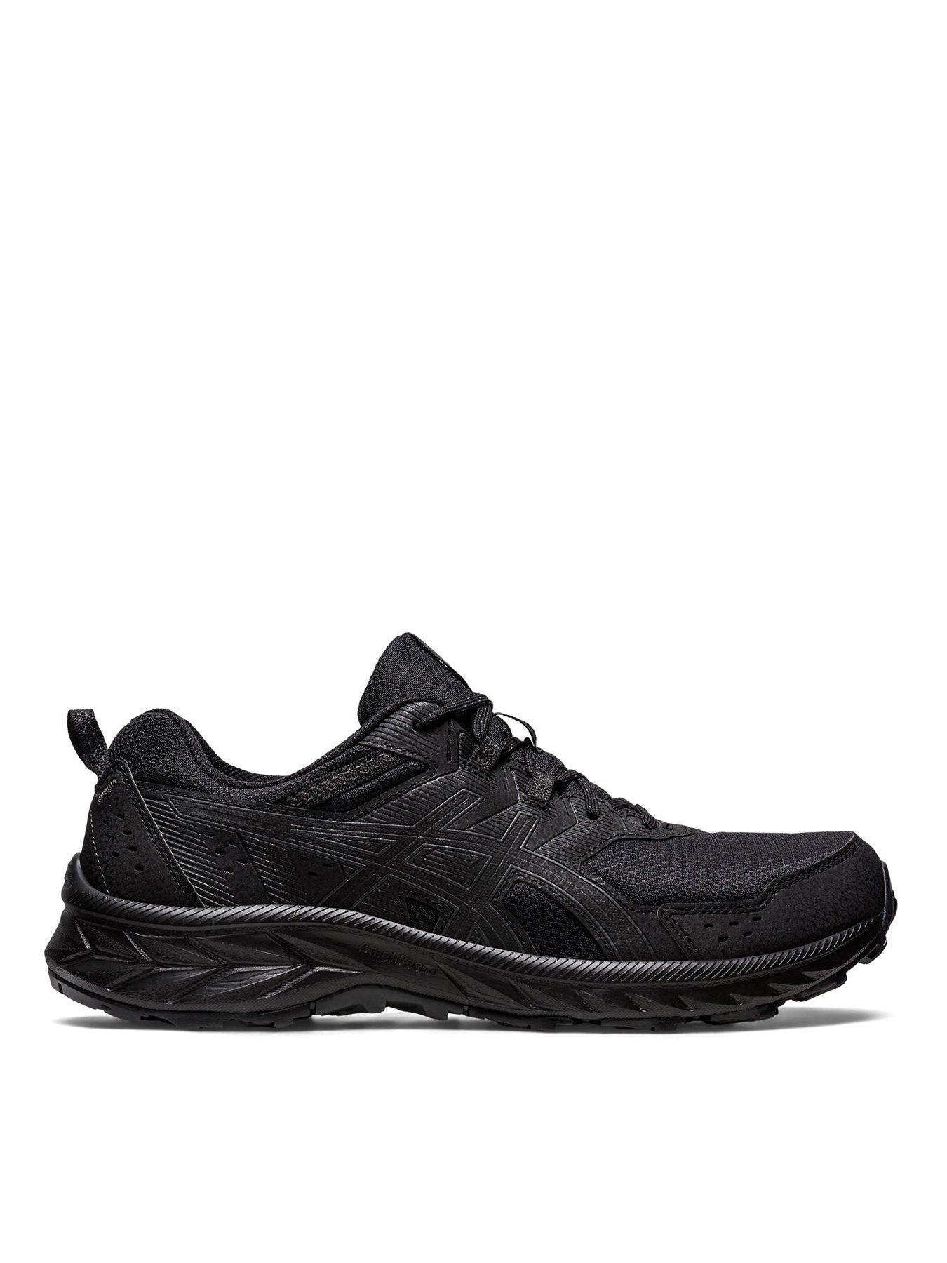 Black asics shop mens trainers