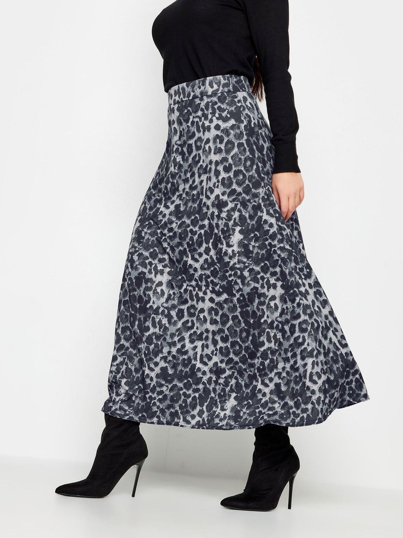 Petite leopard hotsell maxi skirt