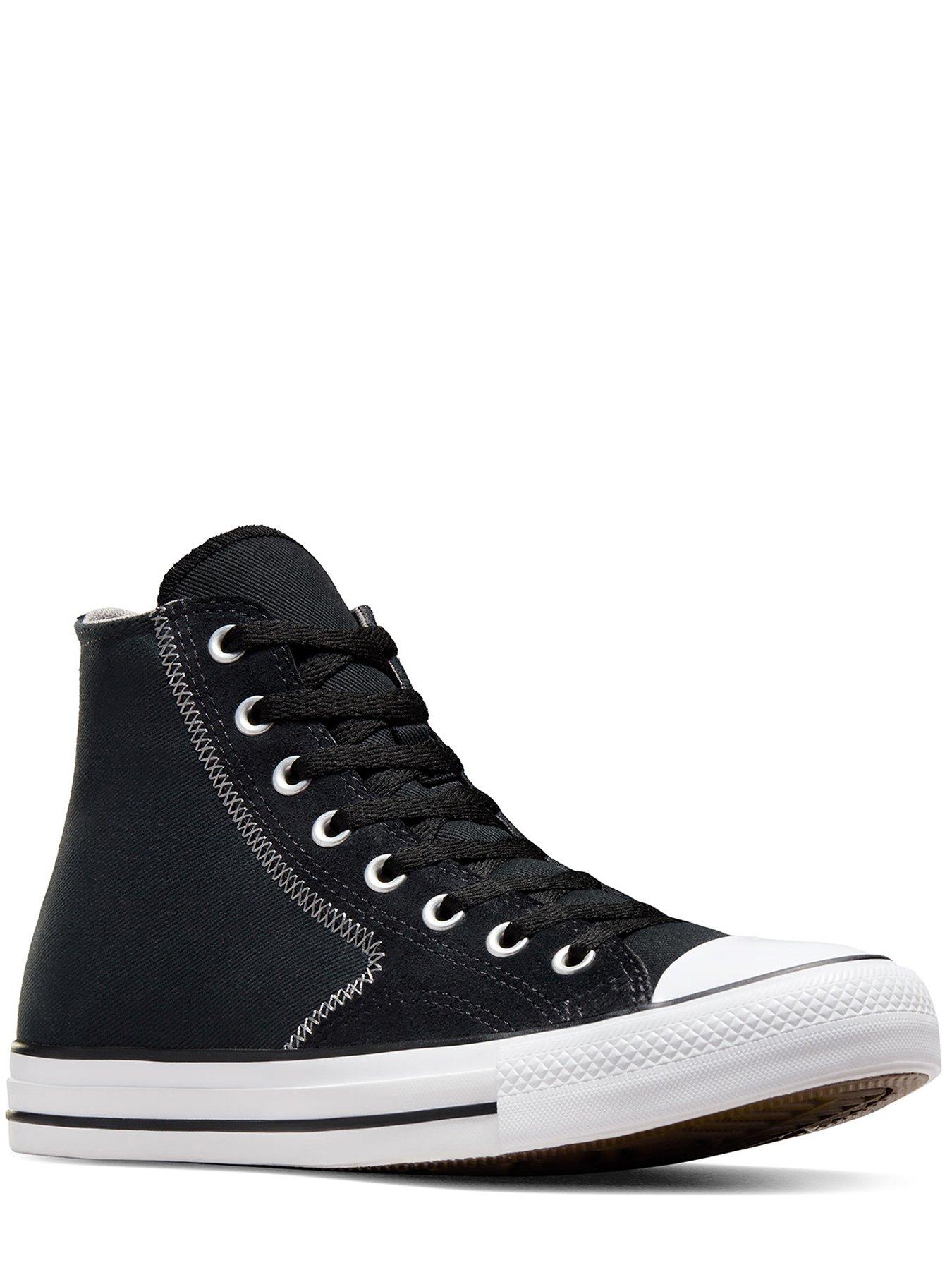 Mens black outlet high top converse