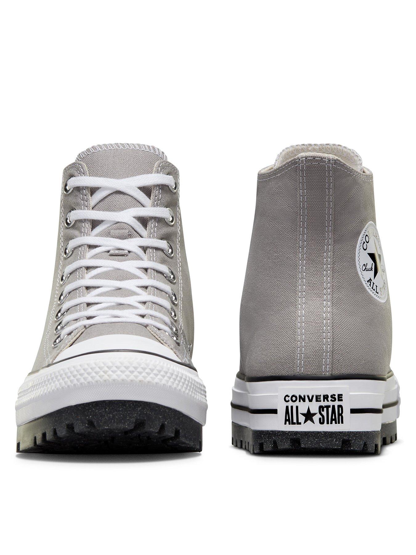 Light gray deals high top converse