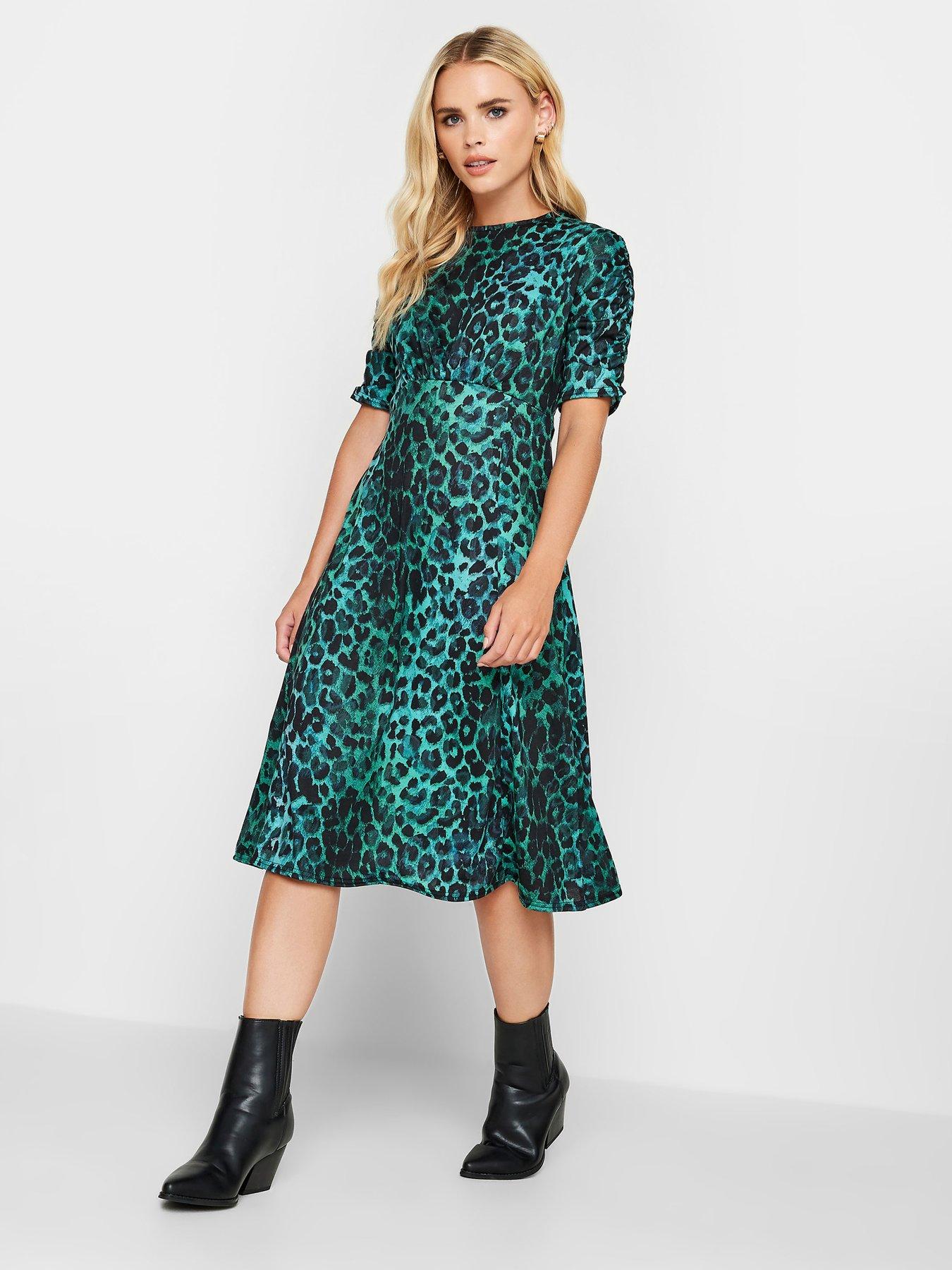 V by very mixed print hot sale midi dress