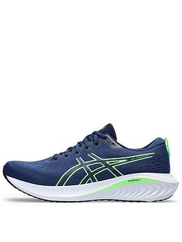asics men's gel-excite 10 running trainers - blue/green
