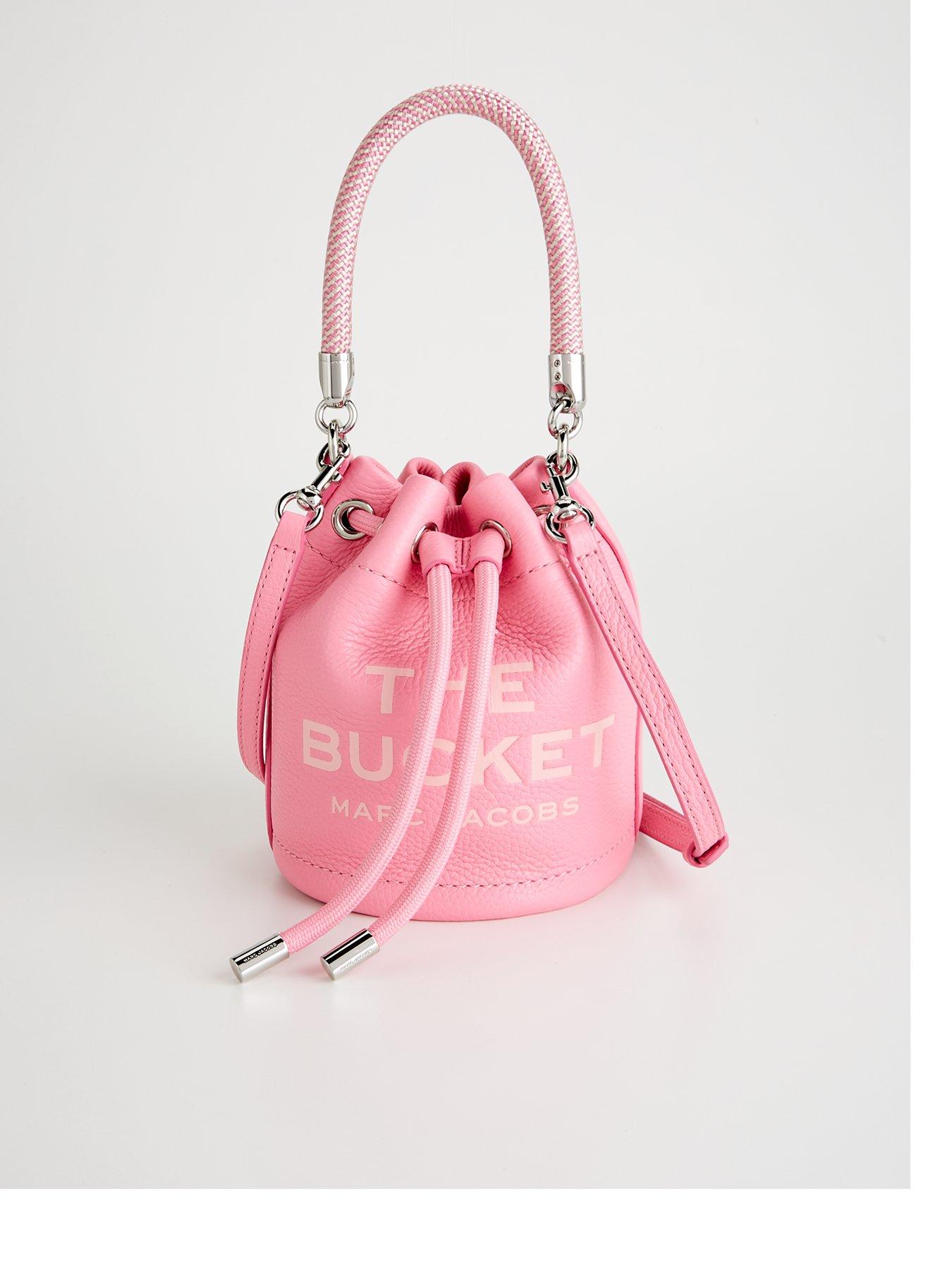 The Mini Leather Bucket Bag Petal Pink