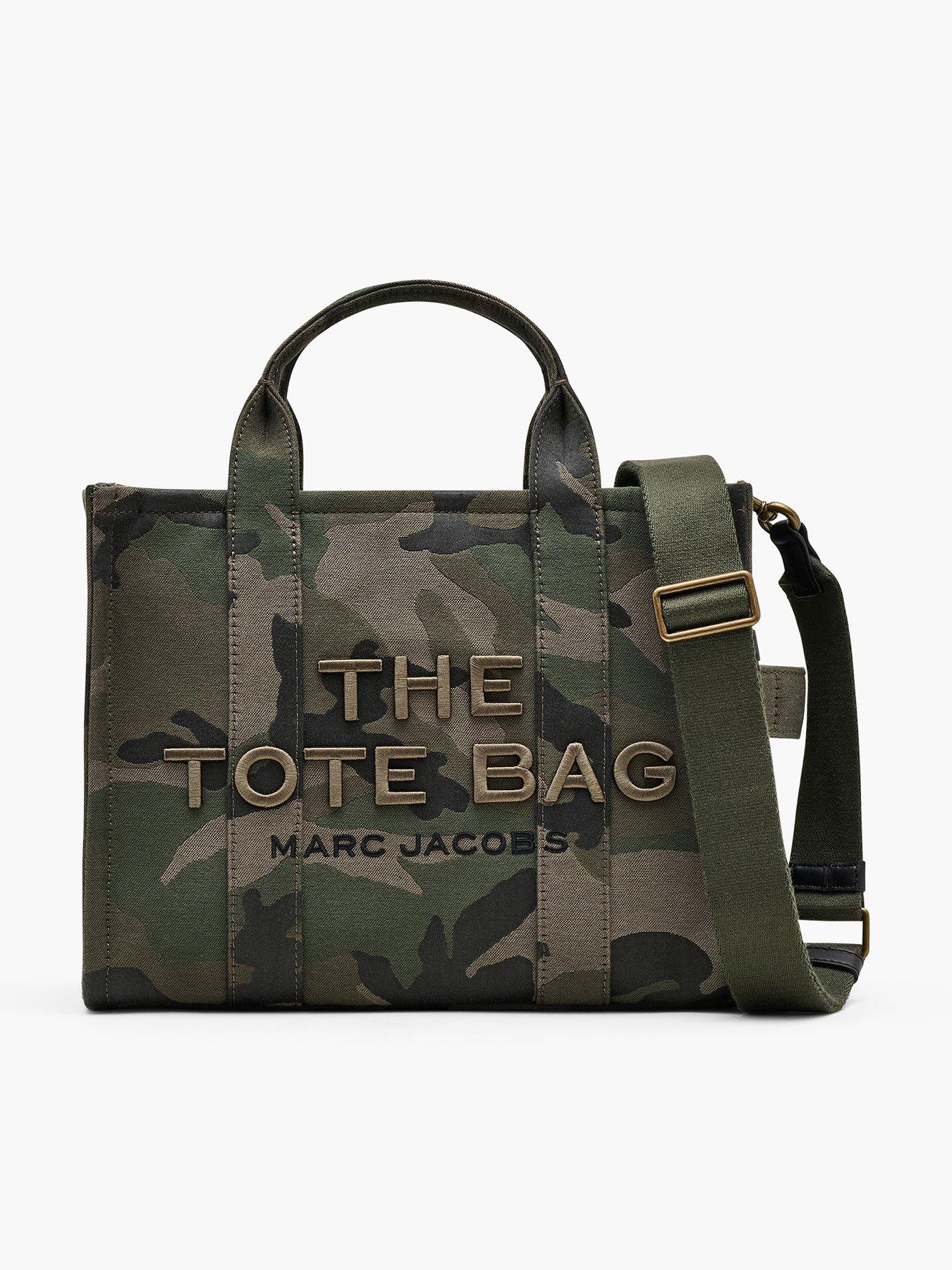 Women's Black Brown Camo Neoprene Tote top Bag