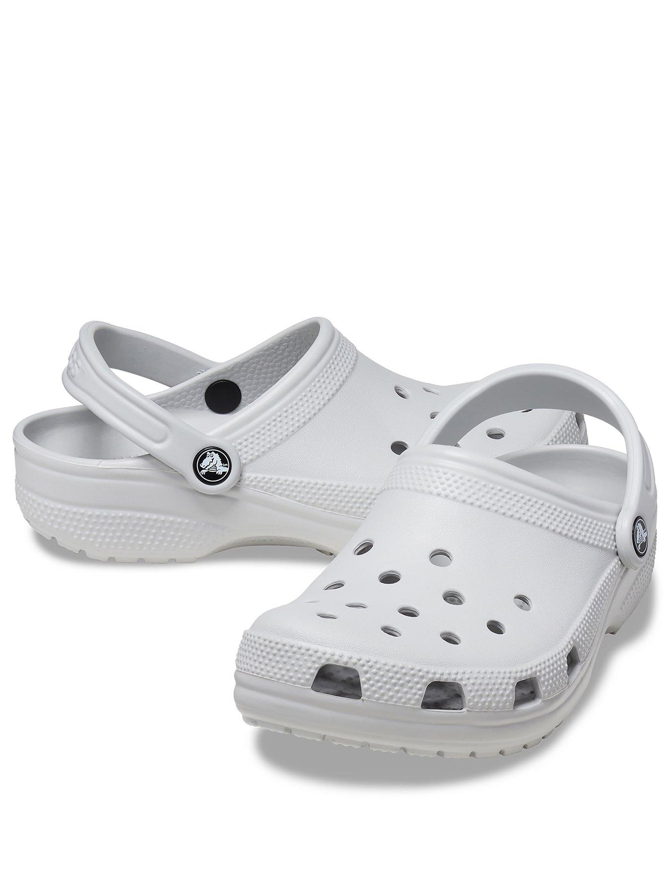 Crocs Men's Classic Clog Sandal - Grey | Very.co.uk