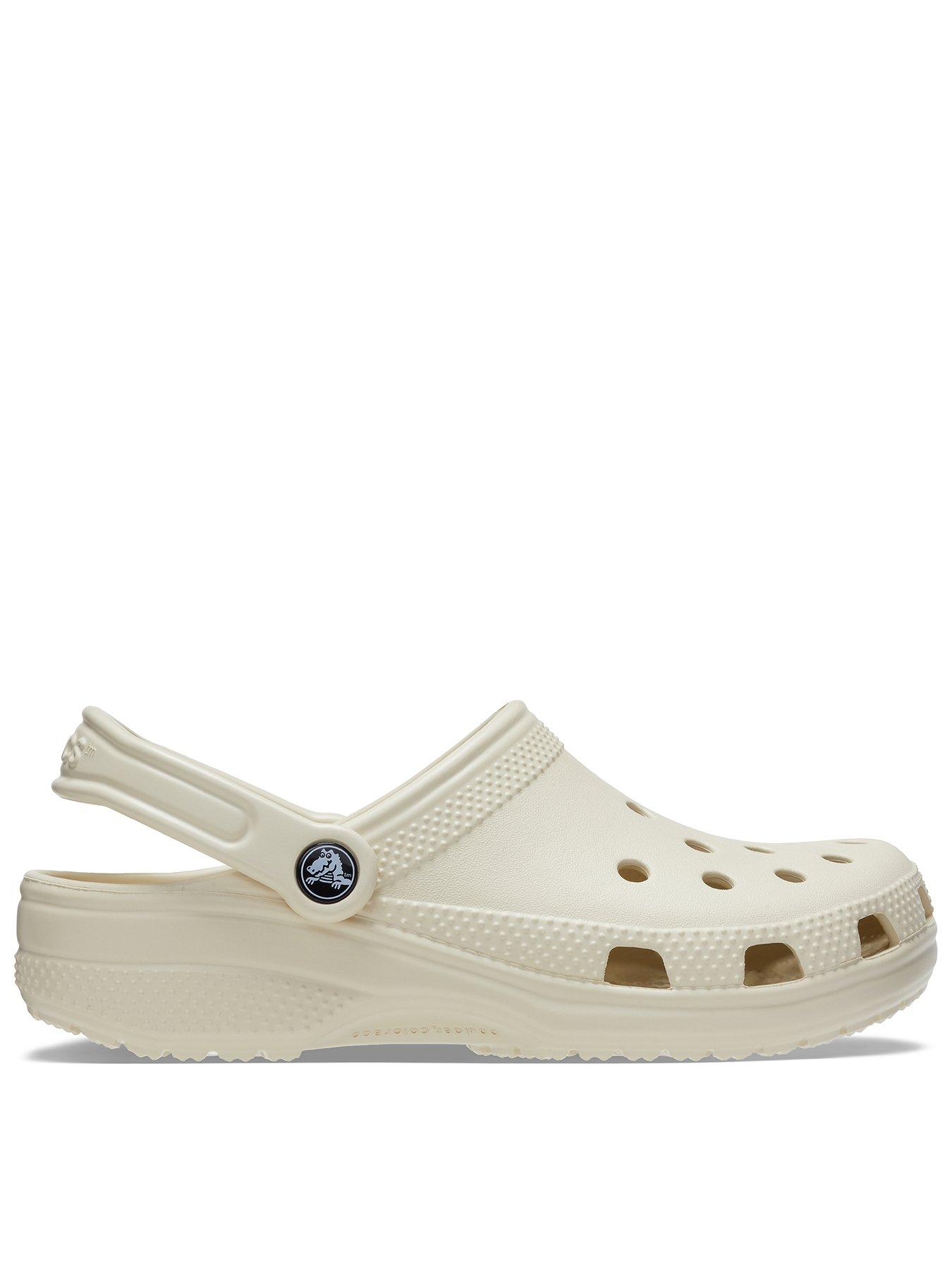 Crocs Men's Classic Clog Sandal, Cream, Size 11, Men