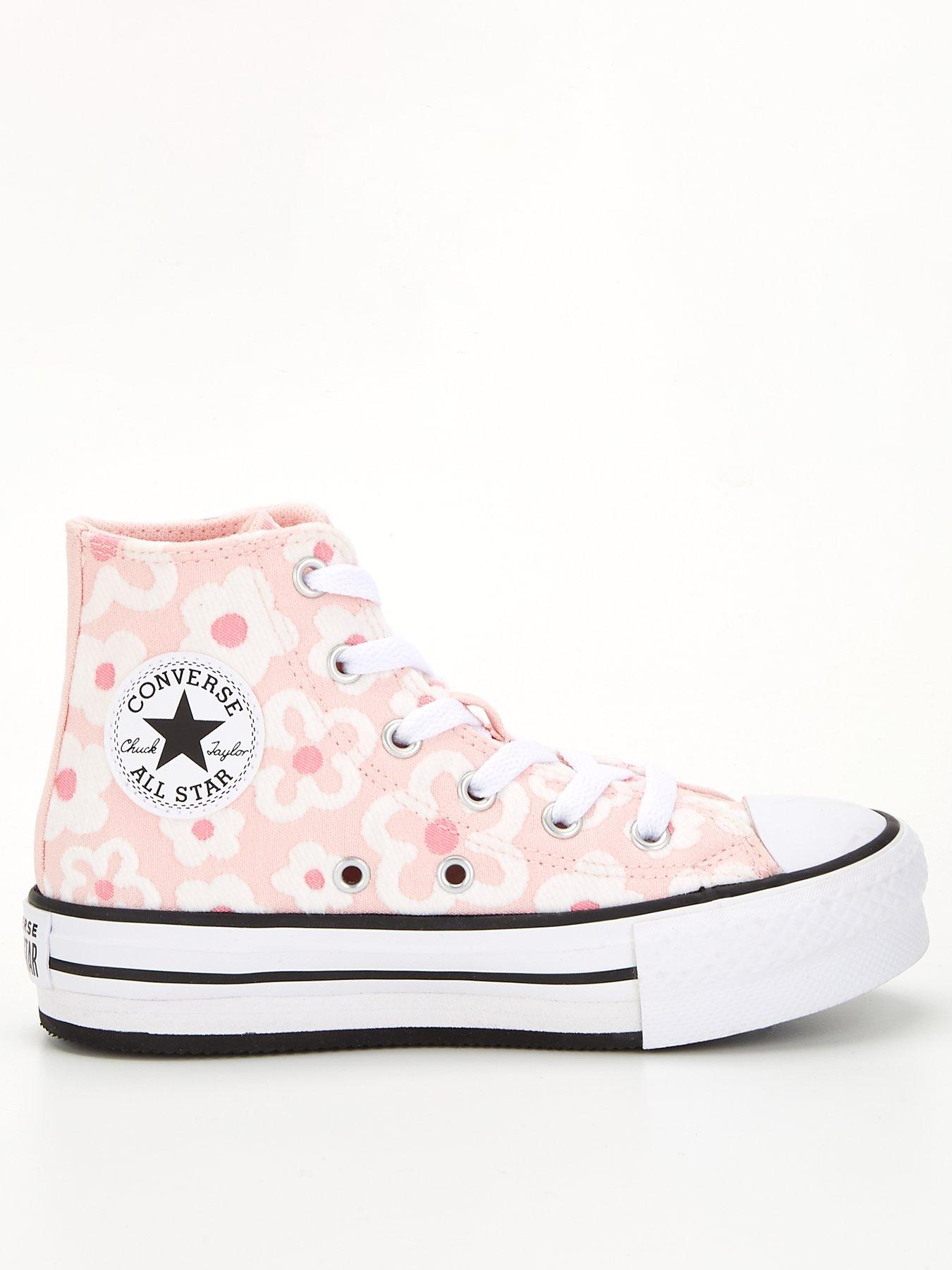 Converse Girls EVA Lift Hi Top Trainers Light Pink Very