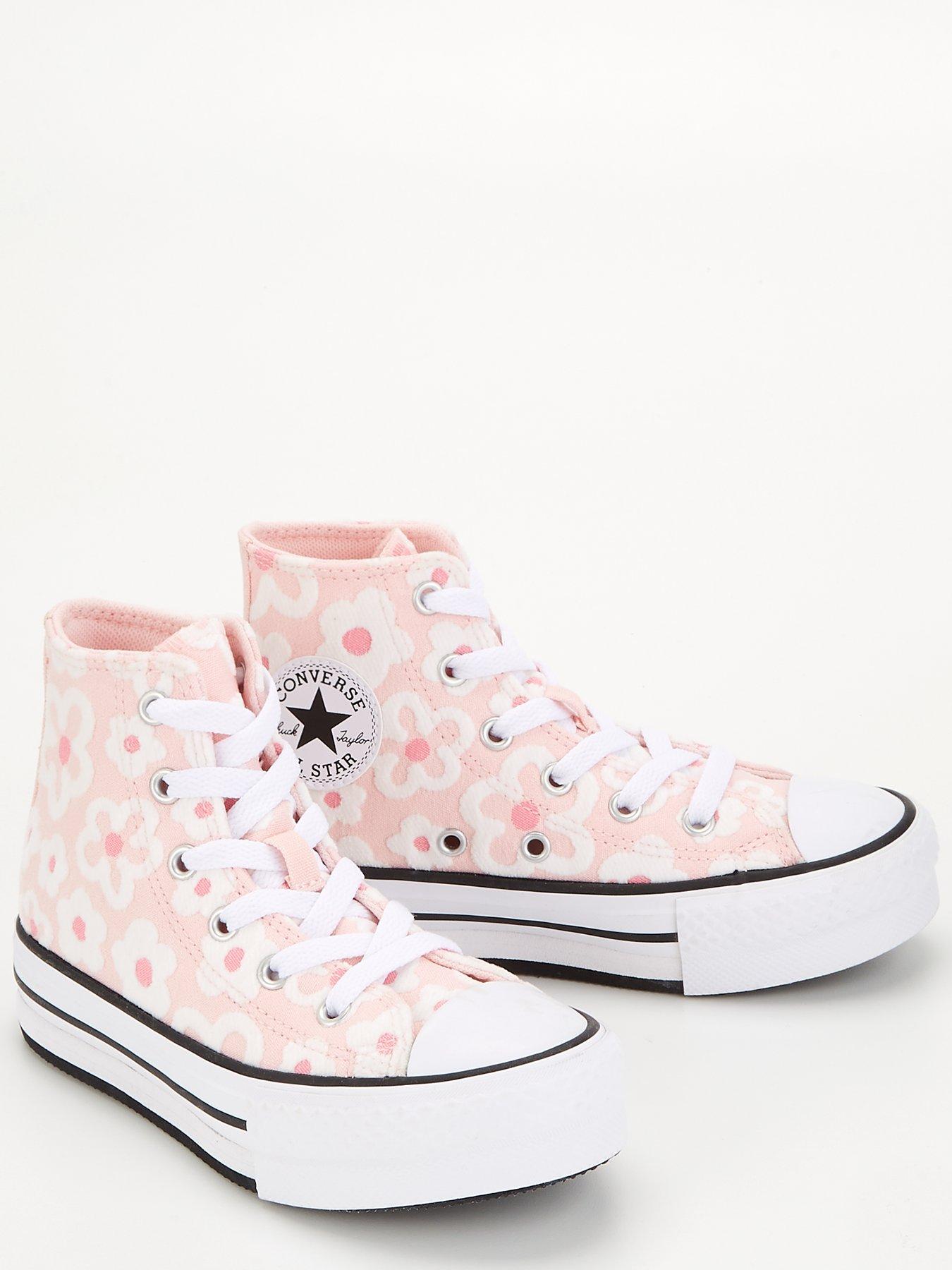 Converse Girls EVA Lift Hi Top Trainers Light Pink Very