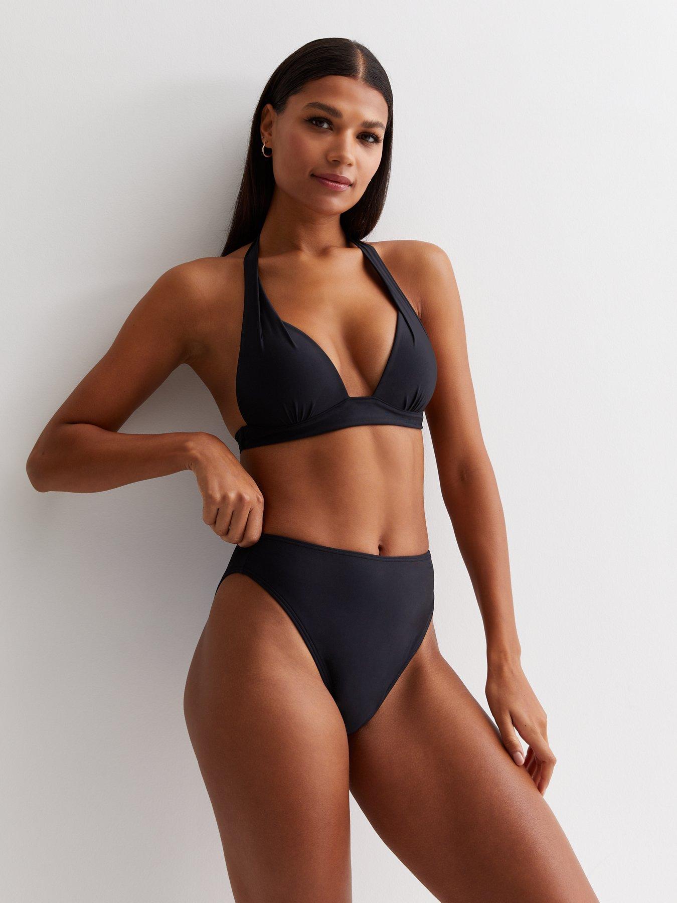 Vivianne Triangle High Waisted Bikini Set - Black – Girls Will Be Girls