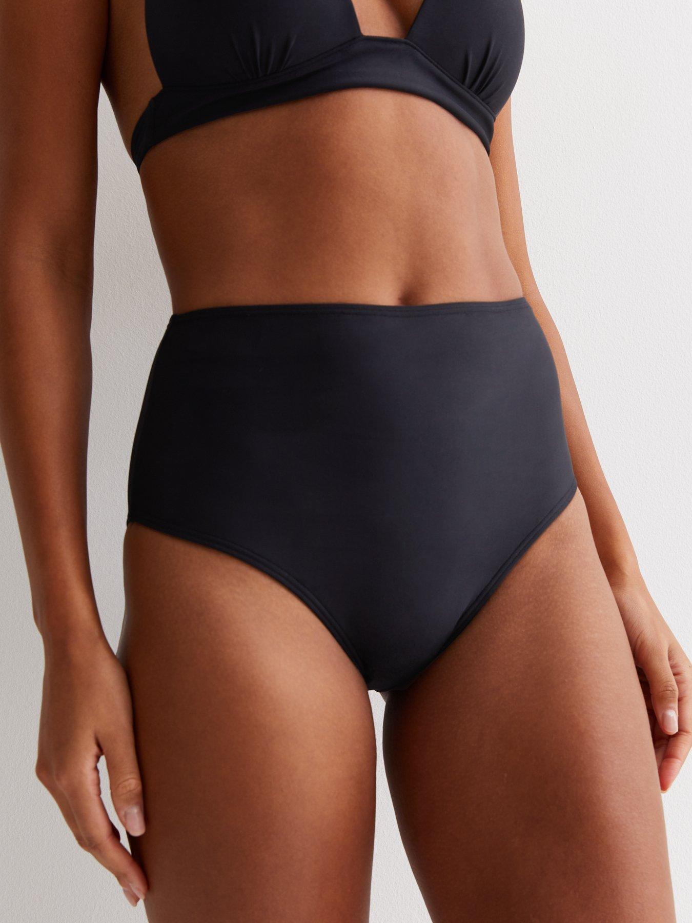 undefined Black High Waist Bikini Bottoms