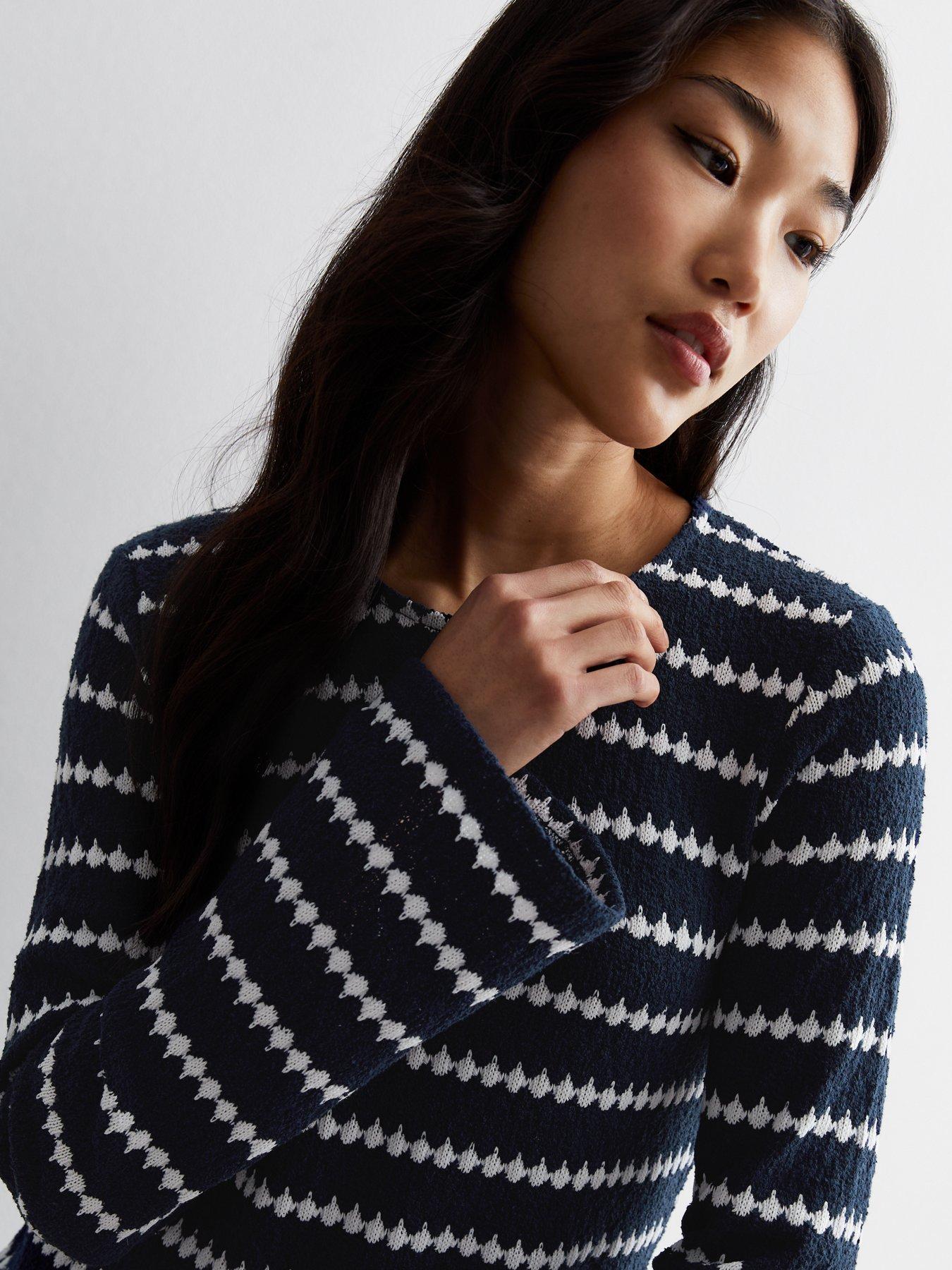 New Look Stripe Knit Midi Dress Print Very