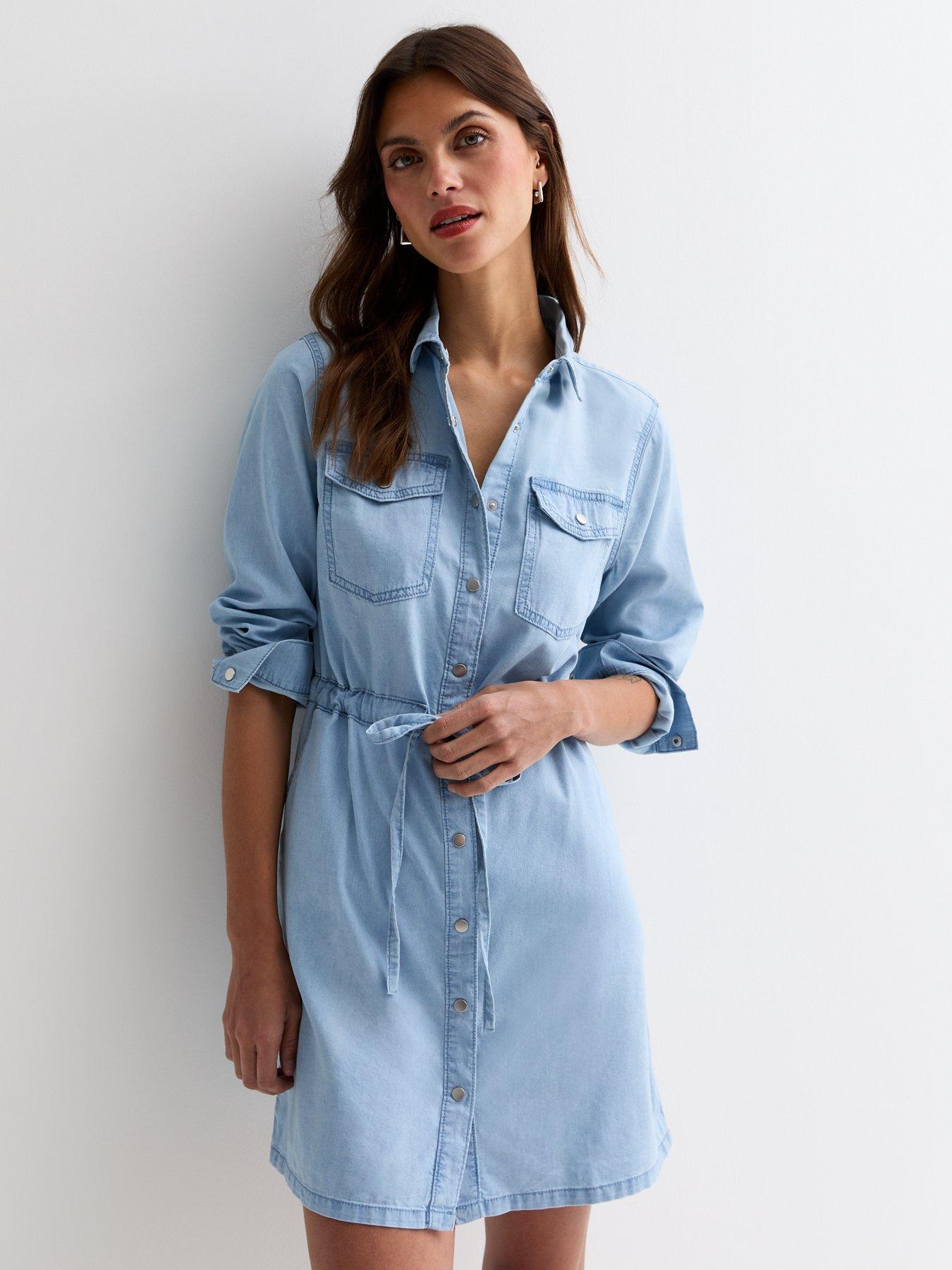 Lightweight denim shirt dress sale