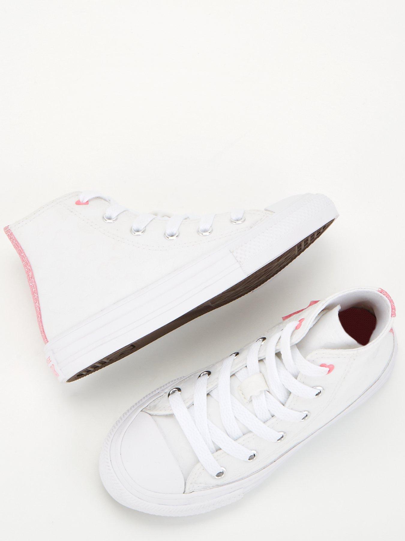 Girls white high top trainers best sale