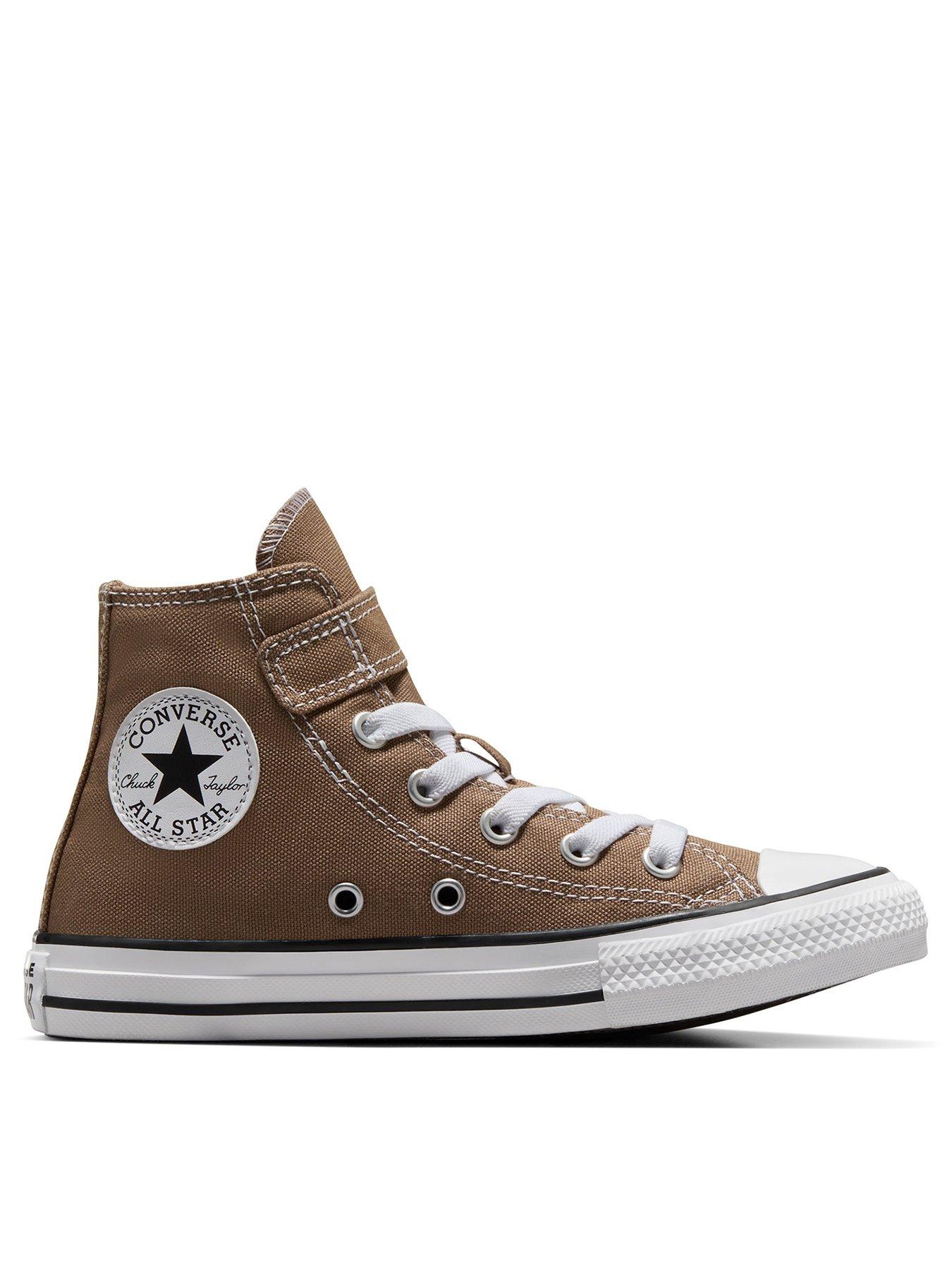 Converse Kids Boys 1V Hi Top Trainers - Brown, Brown, Size 13.5 Younger