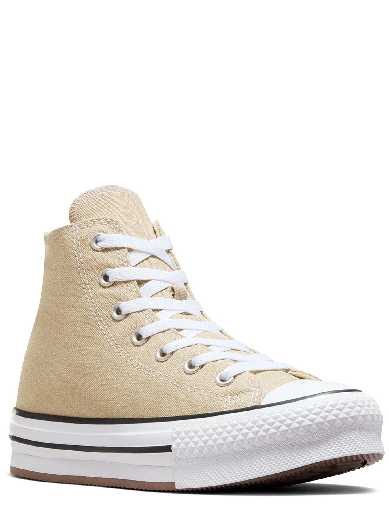 Junior Girls EVA Lift Hi Top Trainers Light Brown