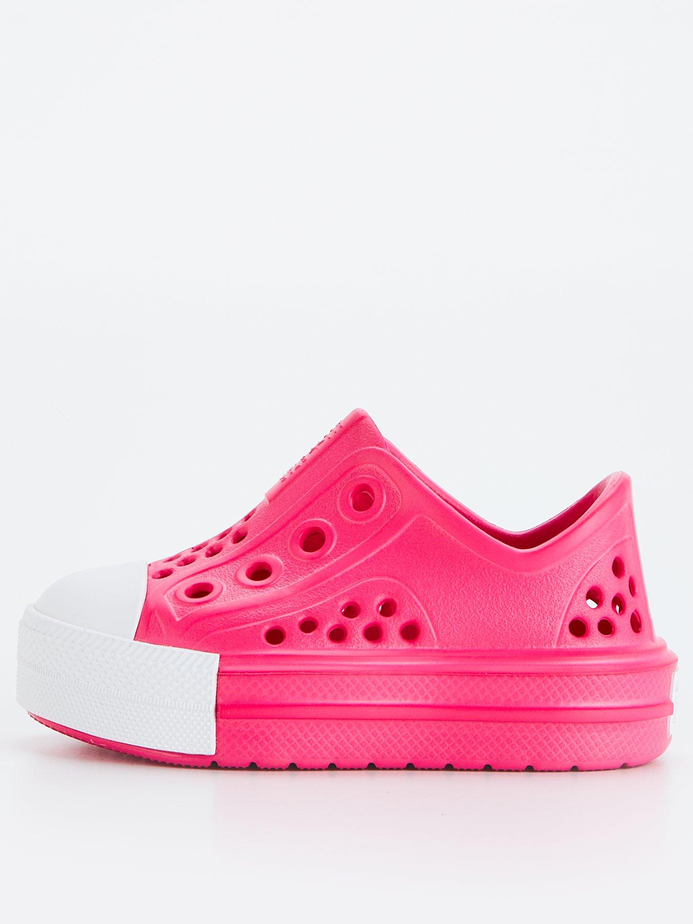 Converse Infant Unisex Easy On Velcro Leather Ox Trainers White Very