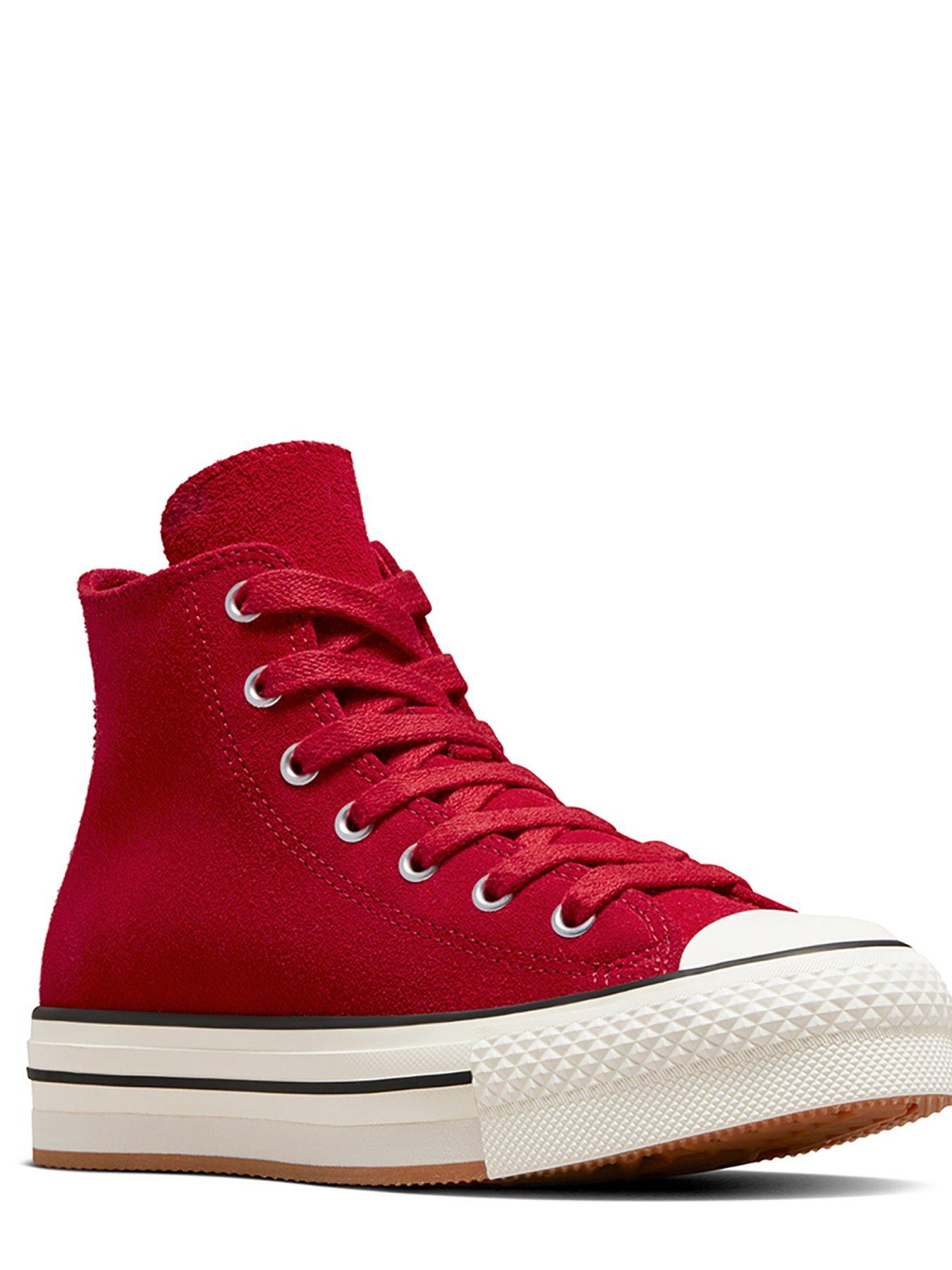 Red converse high tops deals for girls