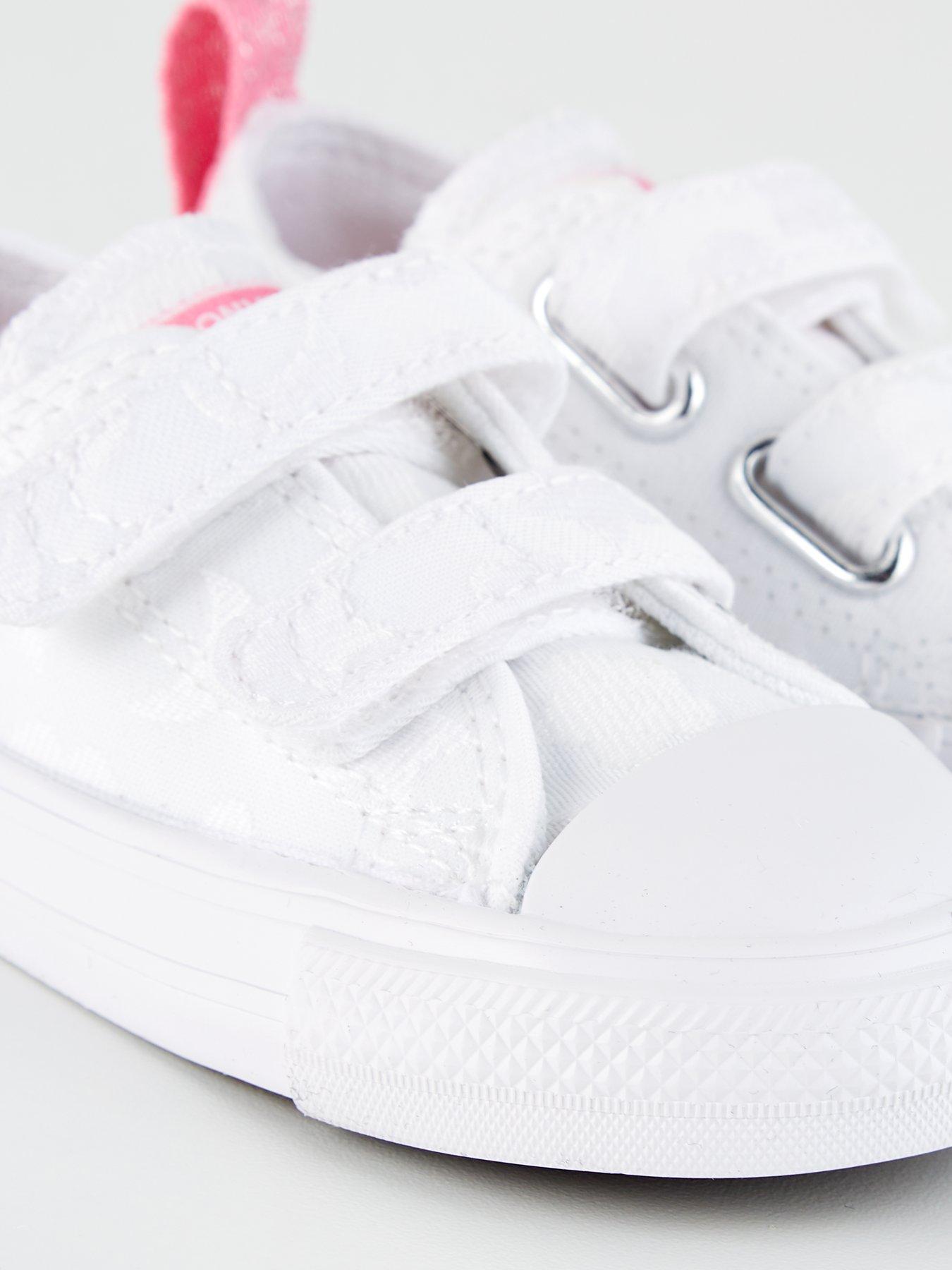 Infant white velcro converse shop