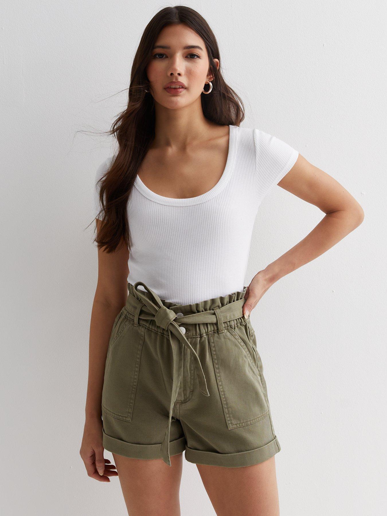 Paper bag khaki shorts store