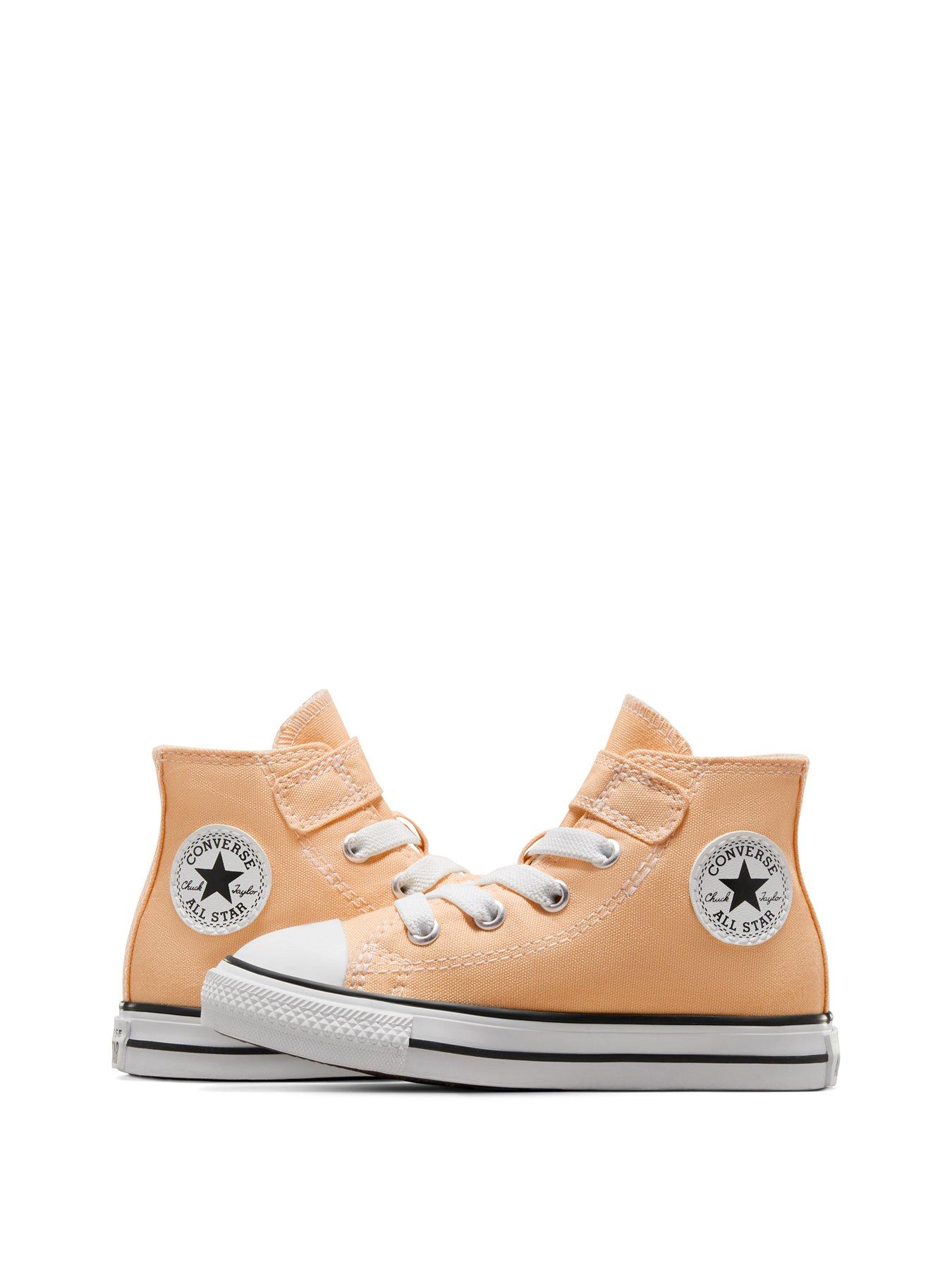 Infant Unisex Easy On Velcro Seasonal Color High Tops Trainers Yellow