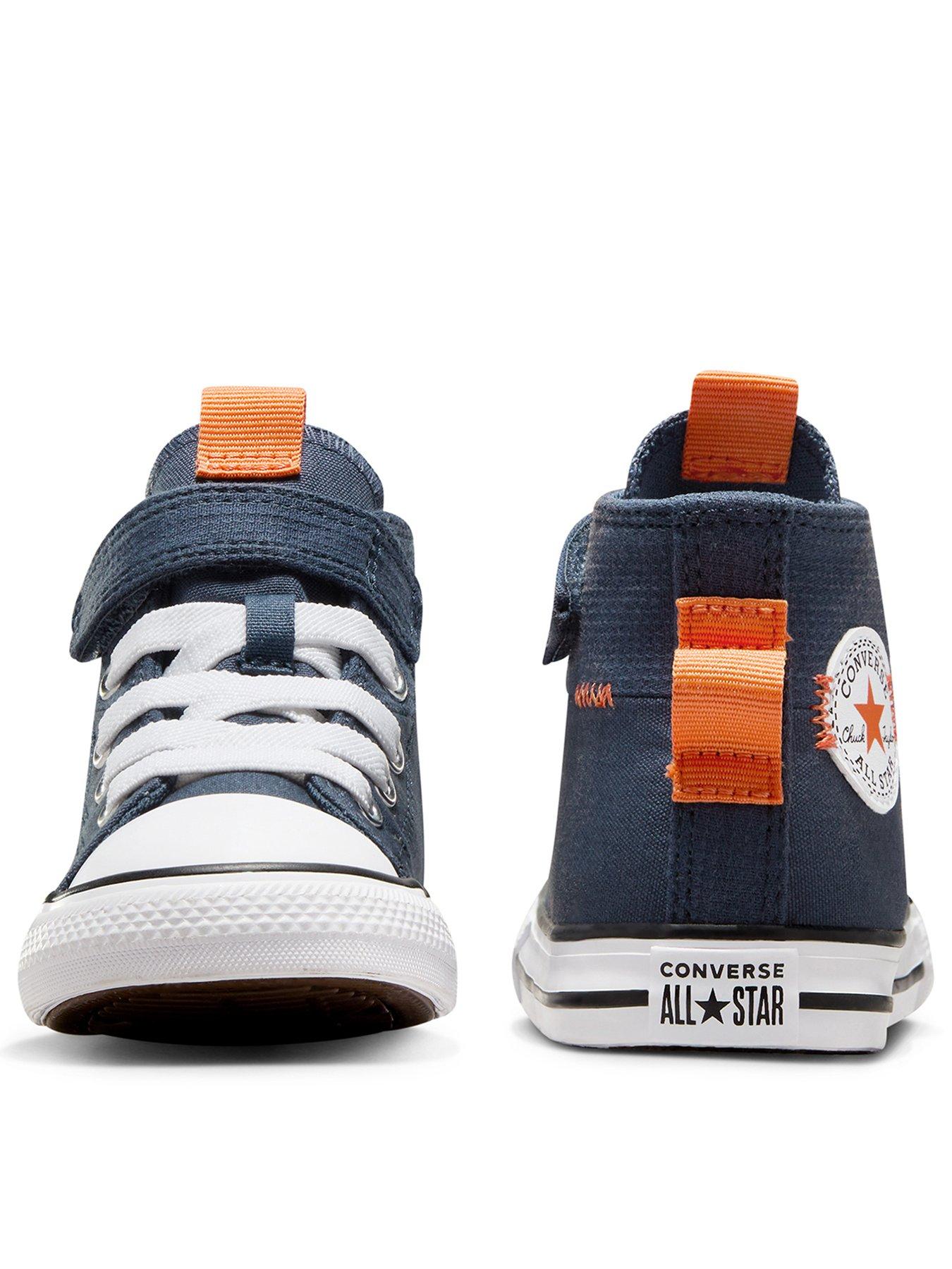 Infant Boys Easy On Velcro Day Trip Utility High Tops Trainers Navy
