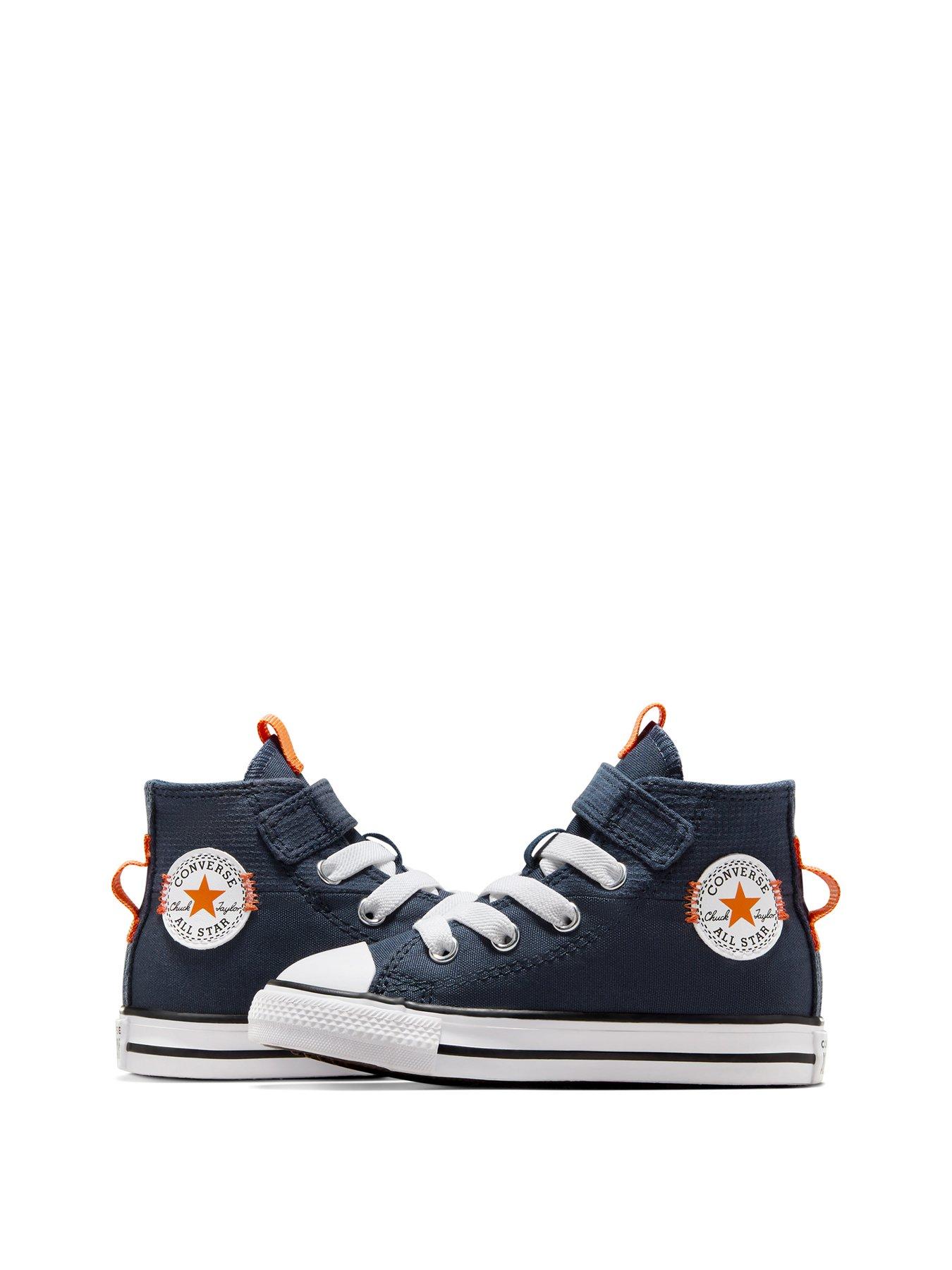 Infant Boys Easy On Velcro Day Trip Utility High Tops Trainers Navy