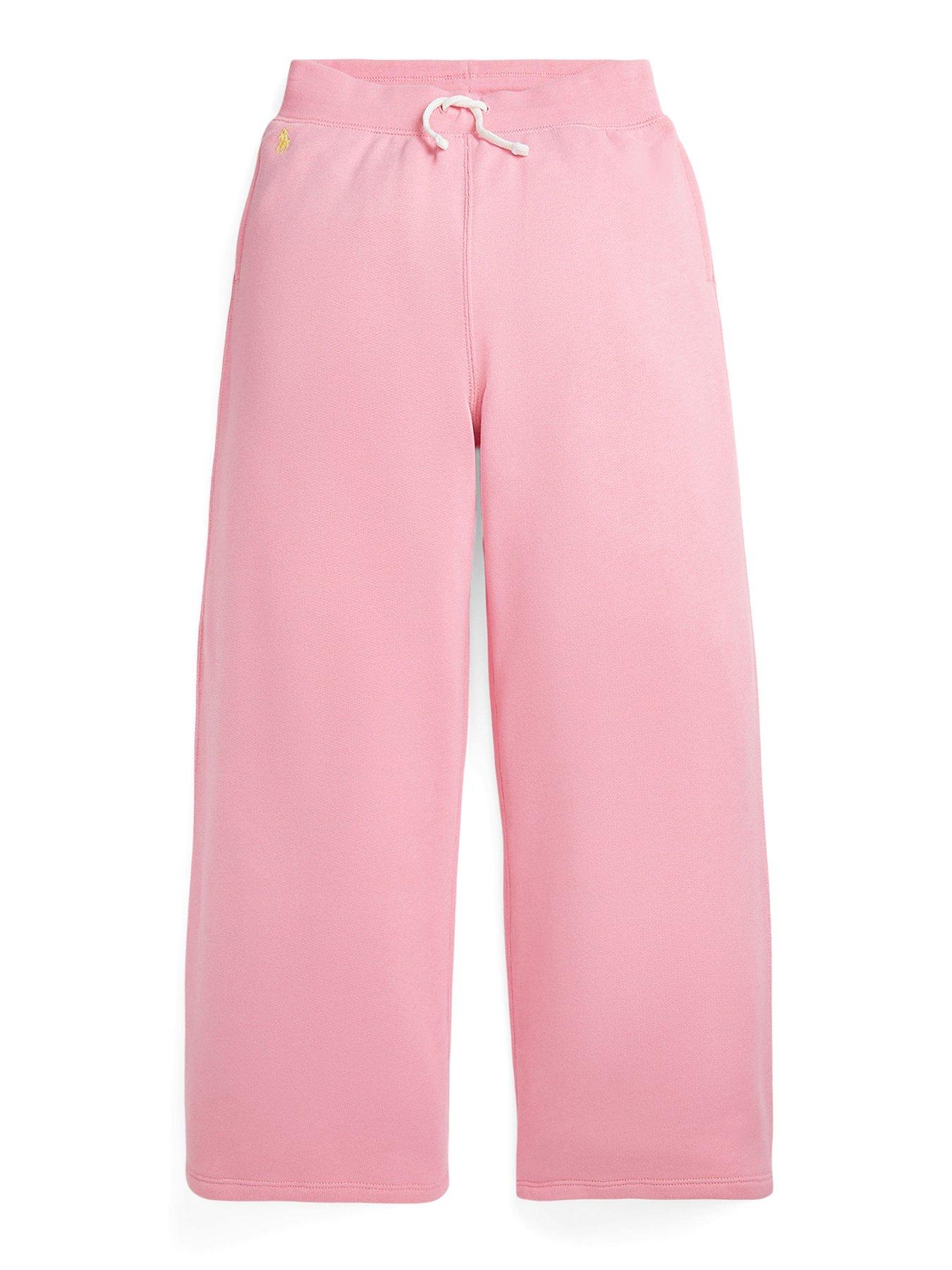 Girls Wide Leg Jog Pants Florida Pink