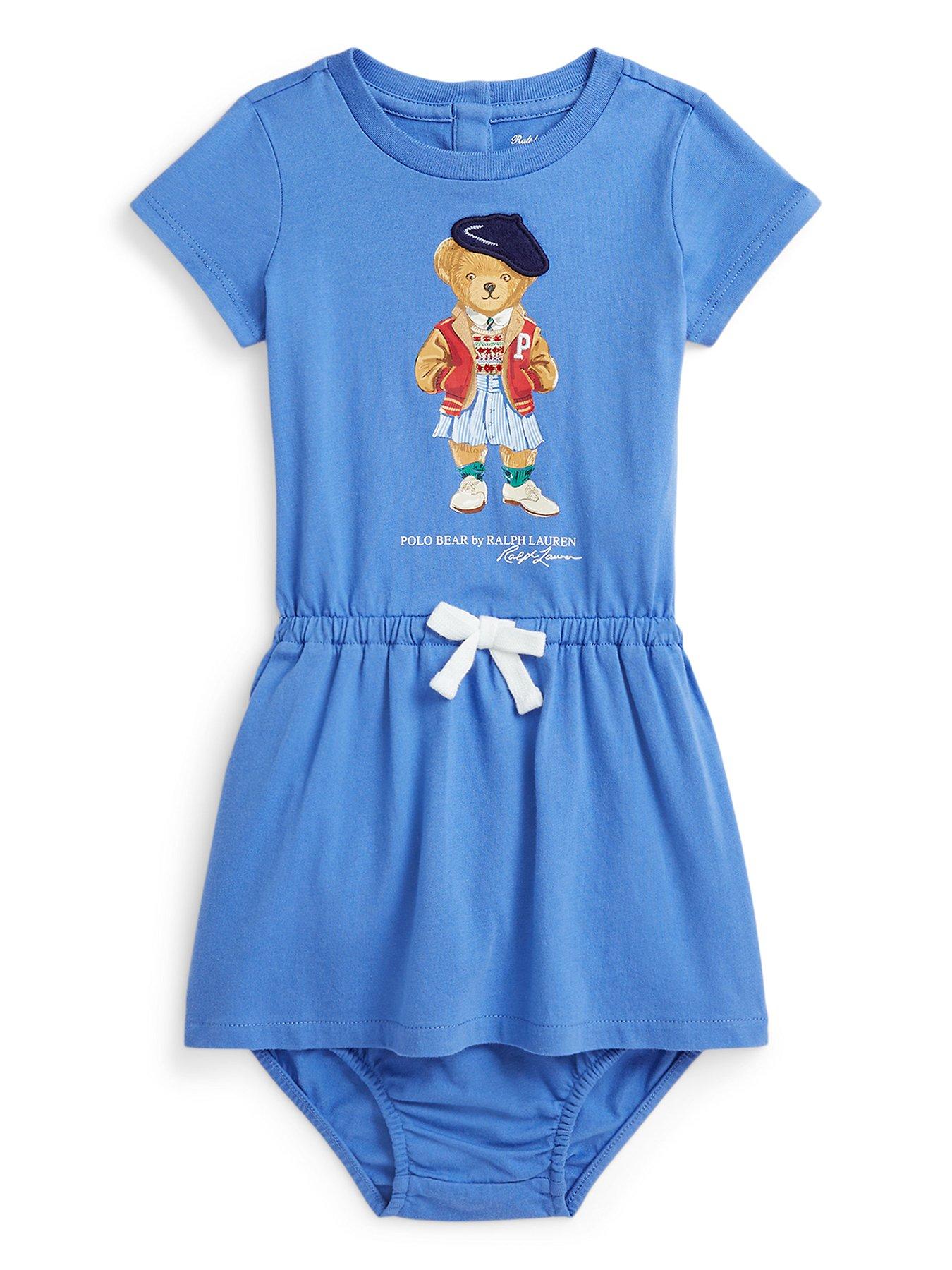 Polo Ralph Lauren Baby Girls Oxford Dress Harbor Island Blue Very