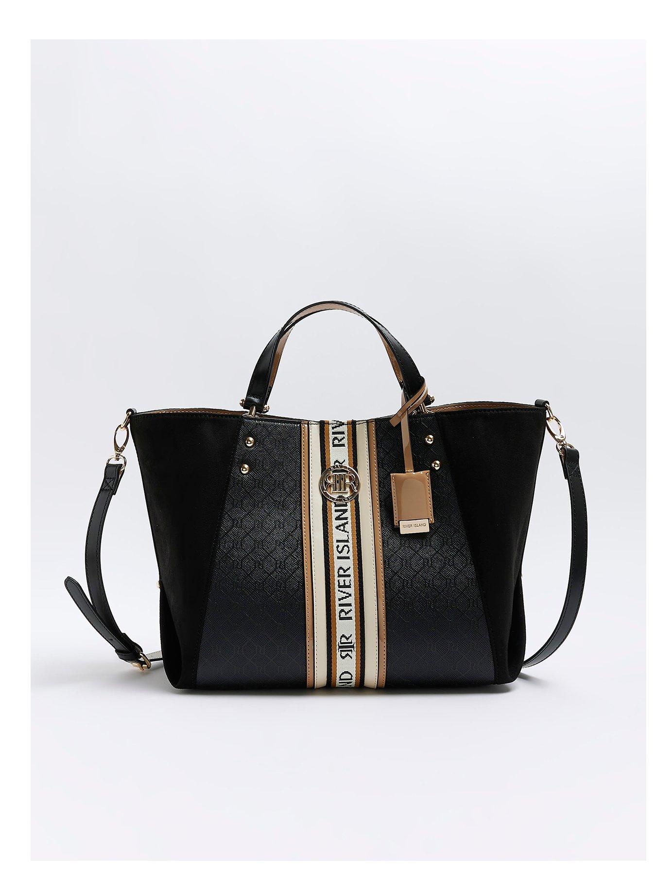 River island discount black slouch bag