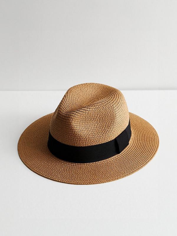 New Look Stone Straw Effect Fedora Hat | Very.co.uk