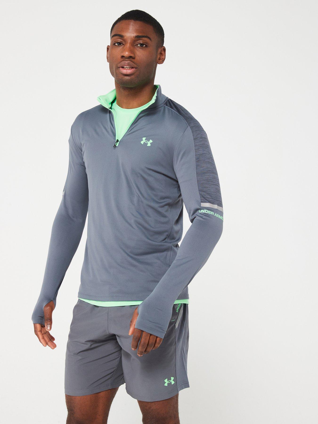 under-armour-mens-training-core-tech-14-zip-top-greygreen