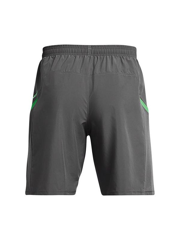 UNDER ARMOUR Mens Training Core+ Woven Shorts - Grey/green | Very.co.uk