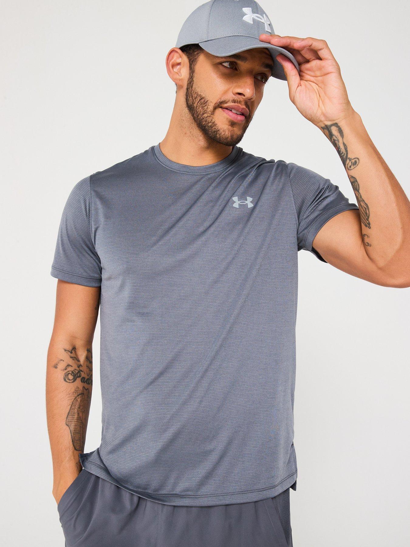 undefined Men's Running Streaker T-Shirt - Grey