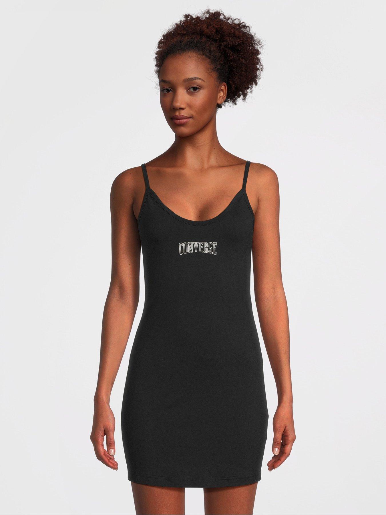 Black converse dress best sale