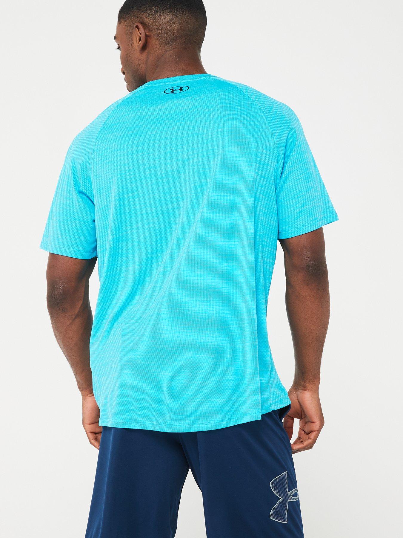 UNDER ARMOUR Mens Training Ua Tech Textured T-shirt - Blue | Very.co.uk