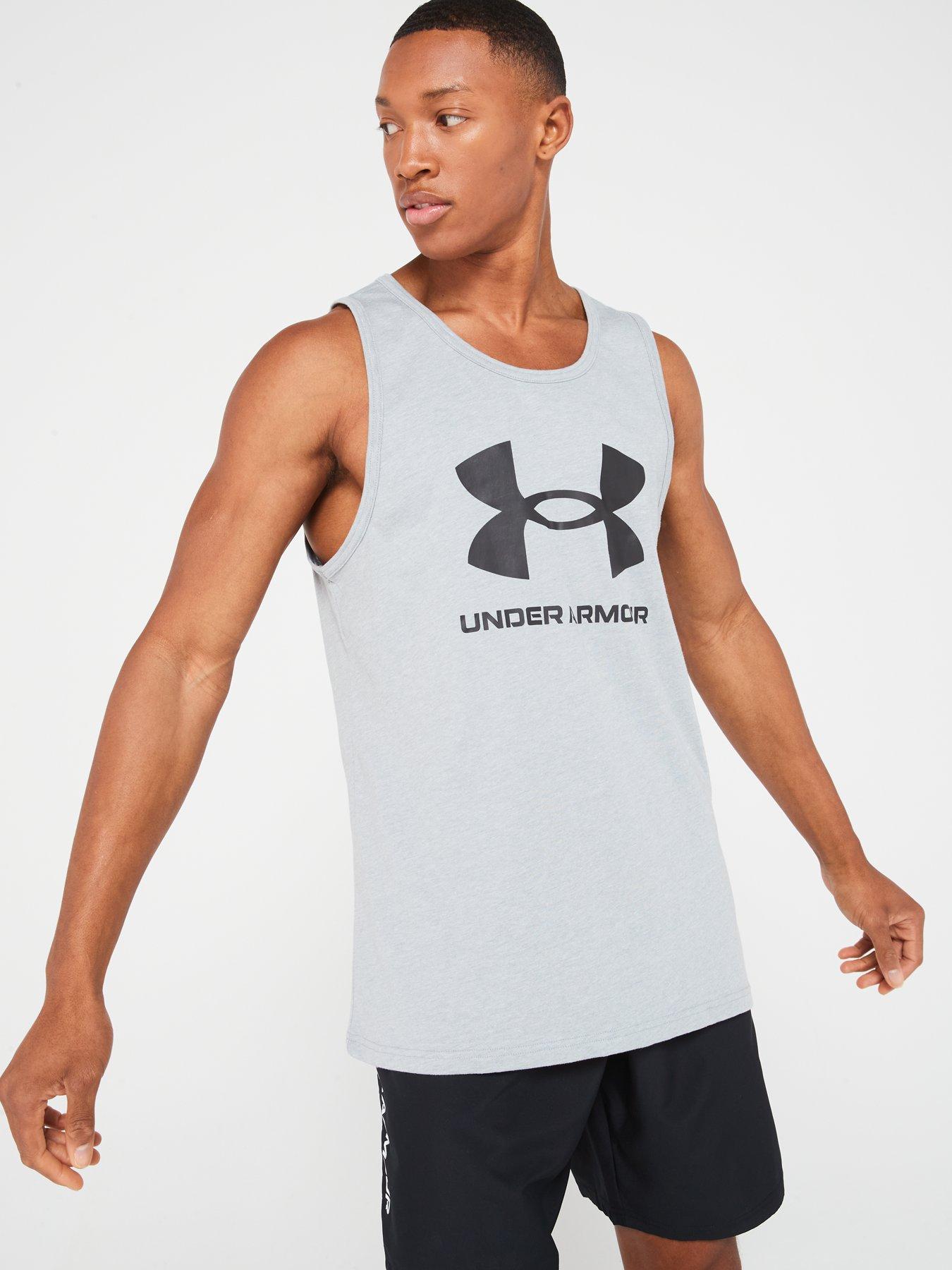undefined Men's Training Sportstyle Logo Tank - Grey/Black