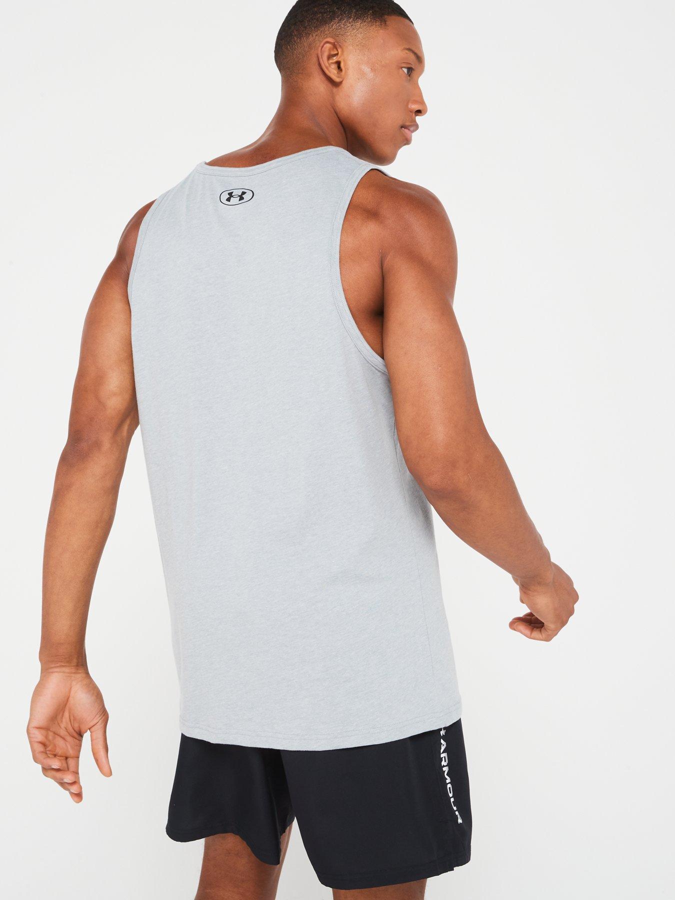Image 2 of 4 of UNDER ARMOUR Men's Training Sportstyle Logo Tank - Grey/Black