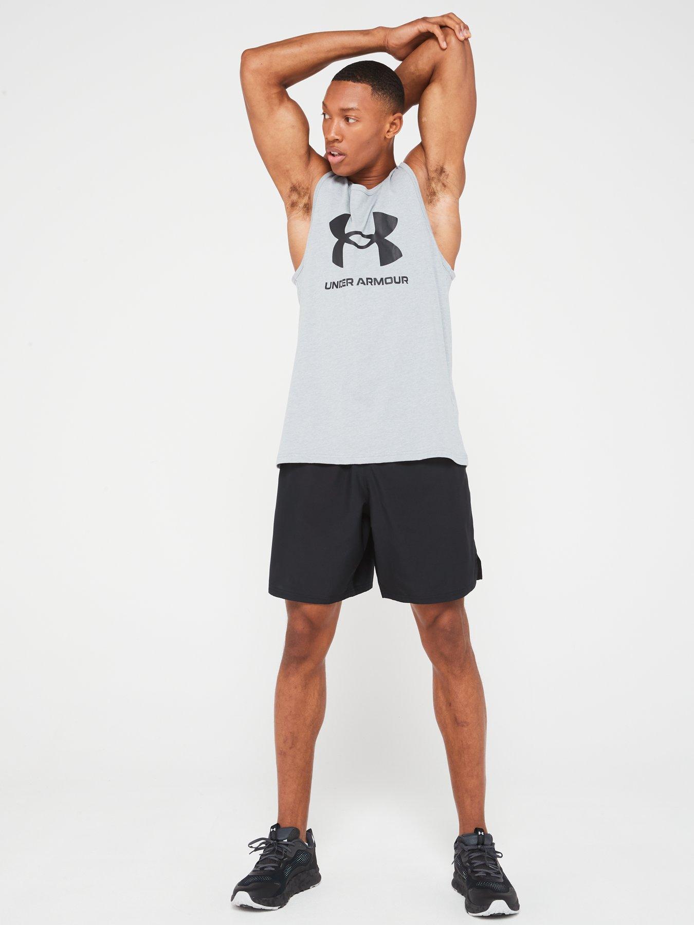 Image 3 of 4 of UNDER ARMOUR Men's Training Sportstyle Logo Tank - Grey/Black