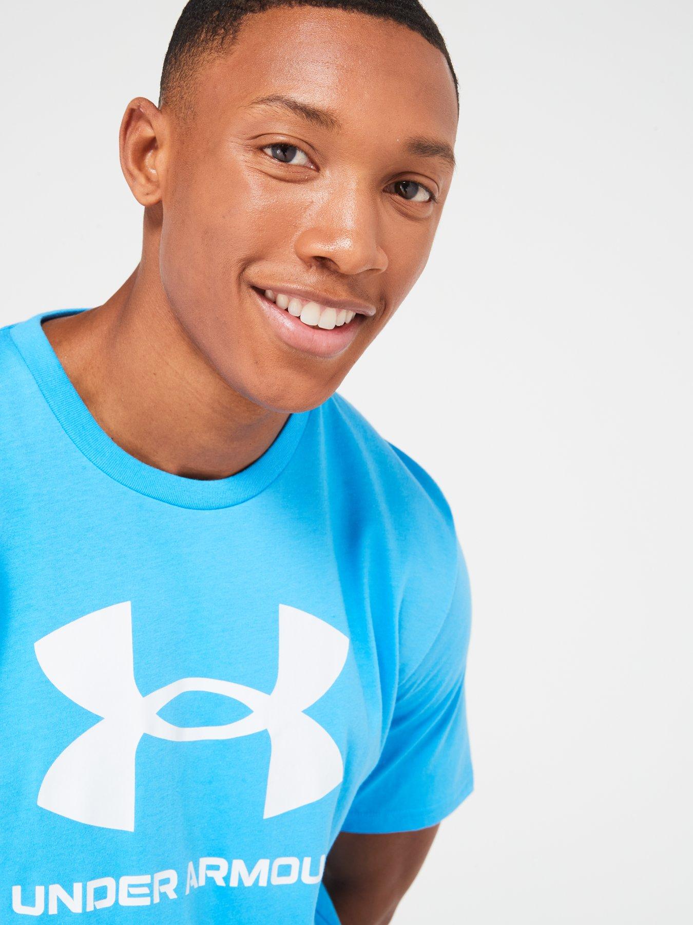 UNDER ARMOUR Men's Training Sportstyle Logo TShirt Blue/White Very