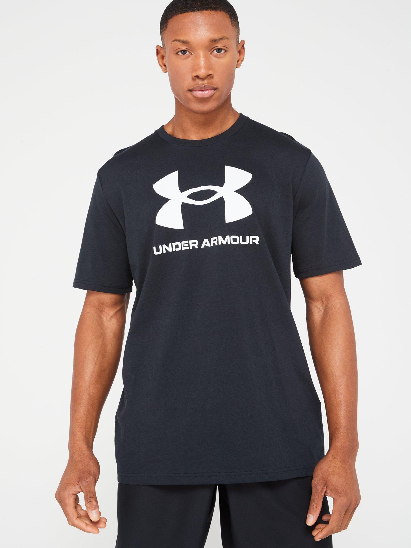 UNDER ARMOUR Men's Training Sportstyle Logo T-Shirt - Black/White