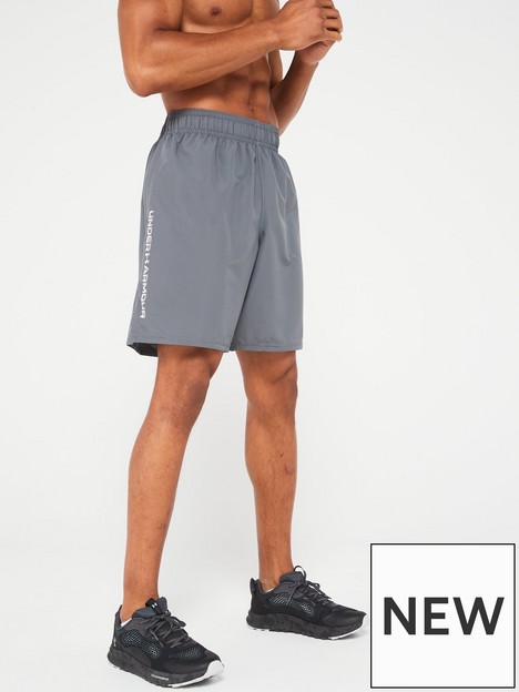 under-armour-mens-training-woven-wordmark-shorts-greywhite
