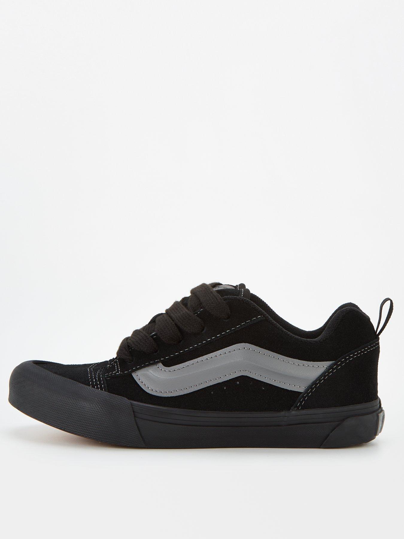 Vans Junior Boys Knu Skool Trainers - Black/Black, Black/Black, Size 5.5 Older