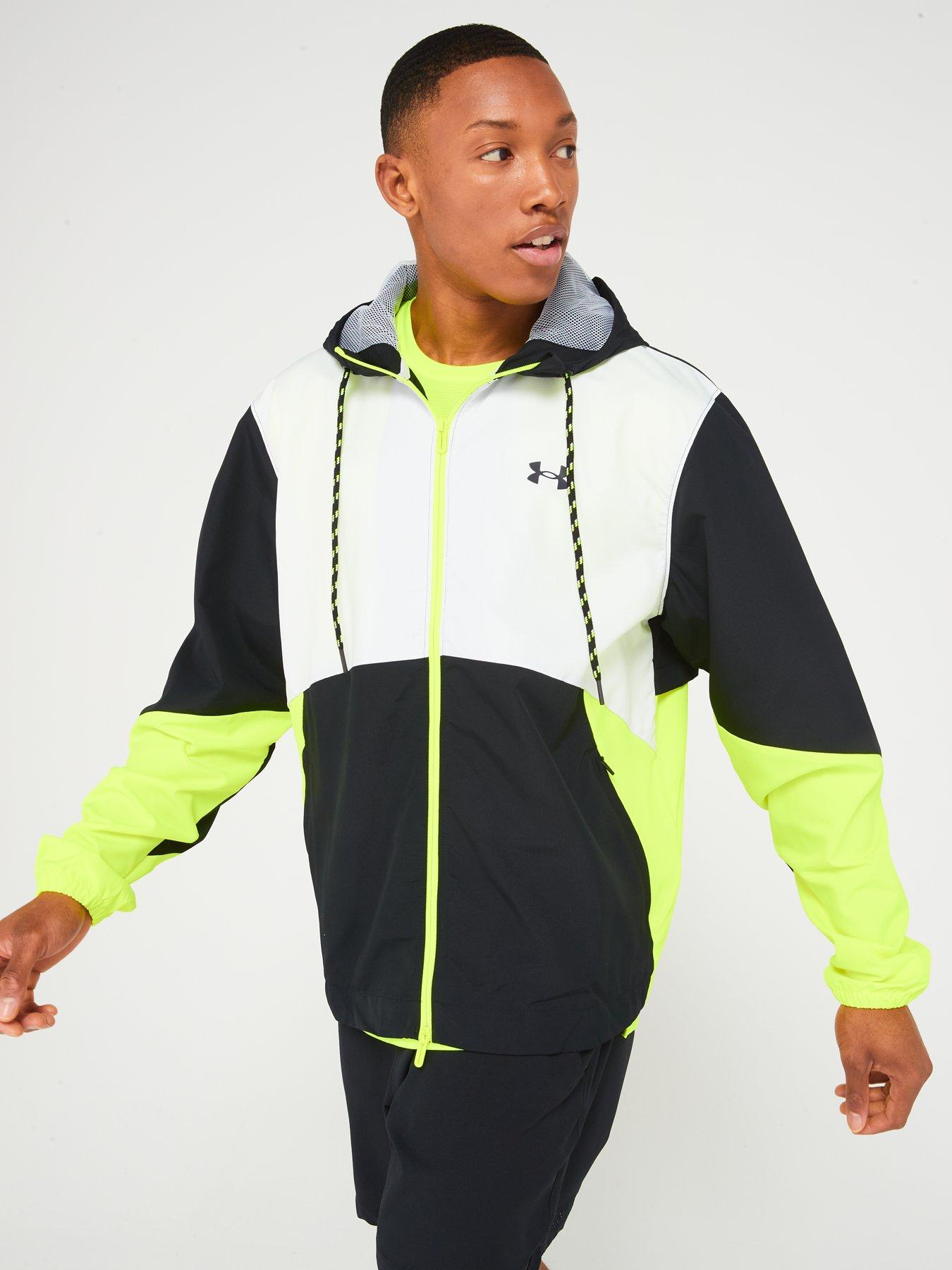 Men s Training Legacy Windbreaker Jacket Black Yellow