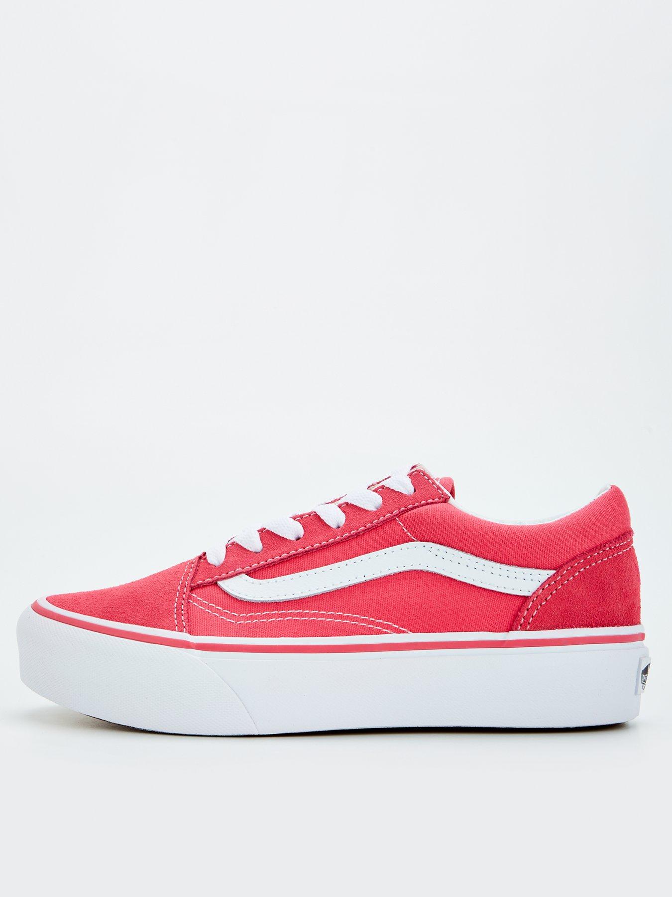 Vans Junior Girls Old Skool Platform Trainers Pink Very