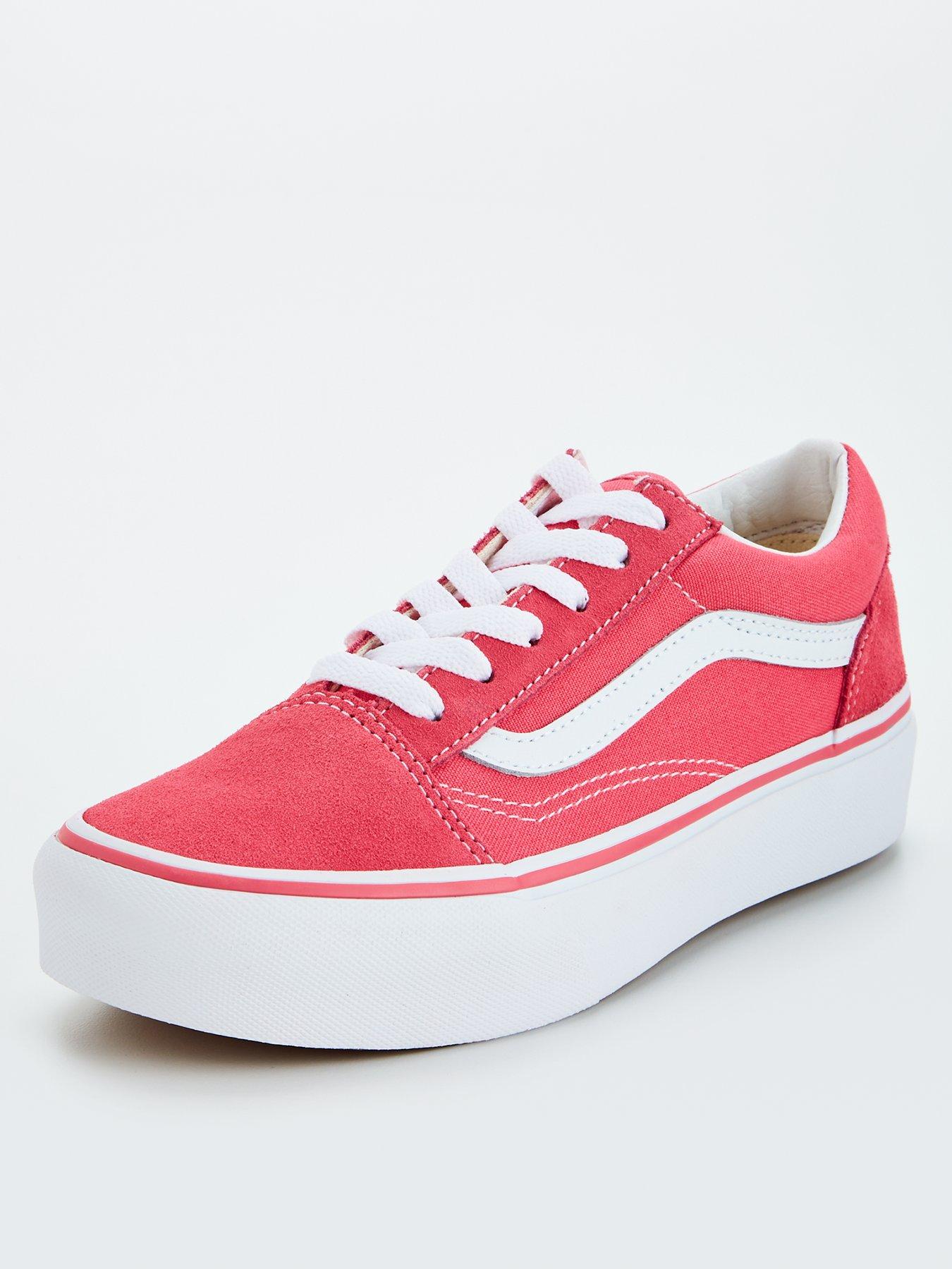 Platform vans pink online