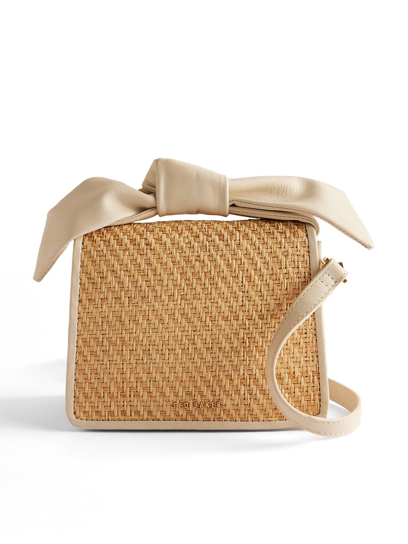 Niyahna Raffia Soft Knot Mini Bow Bag