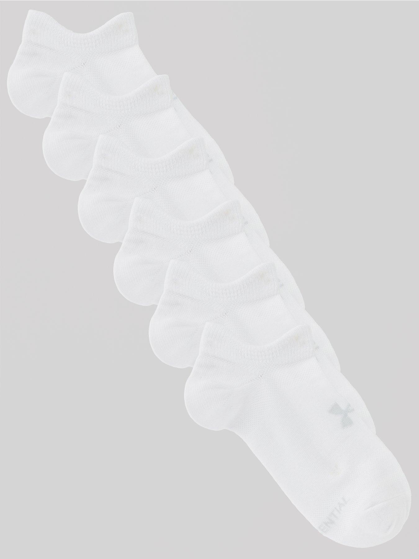 Under Armour Women's Essential 6-Pack No-Show Socks  - Black - Ladies 4-8 - Image 4