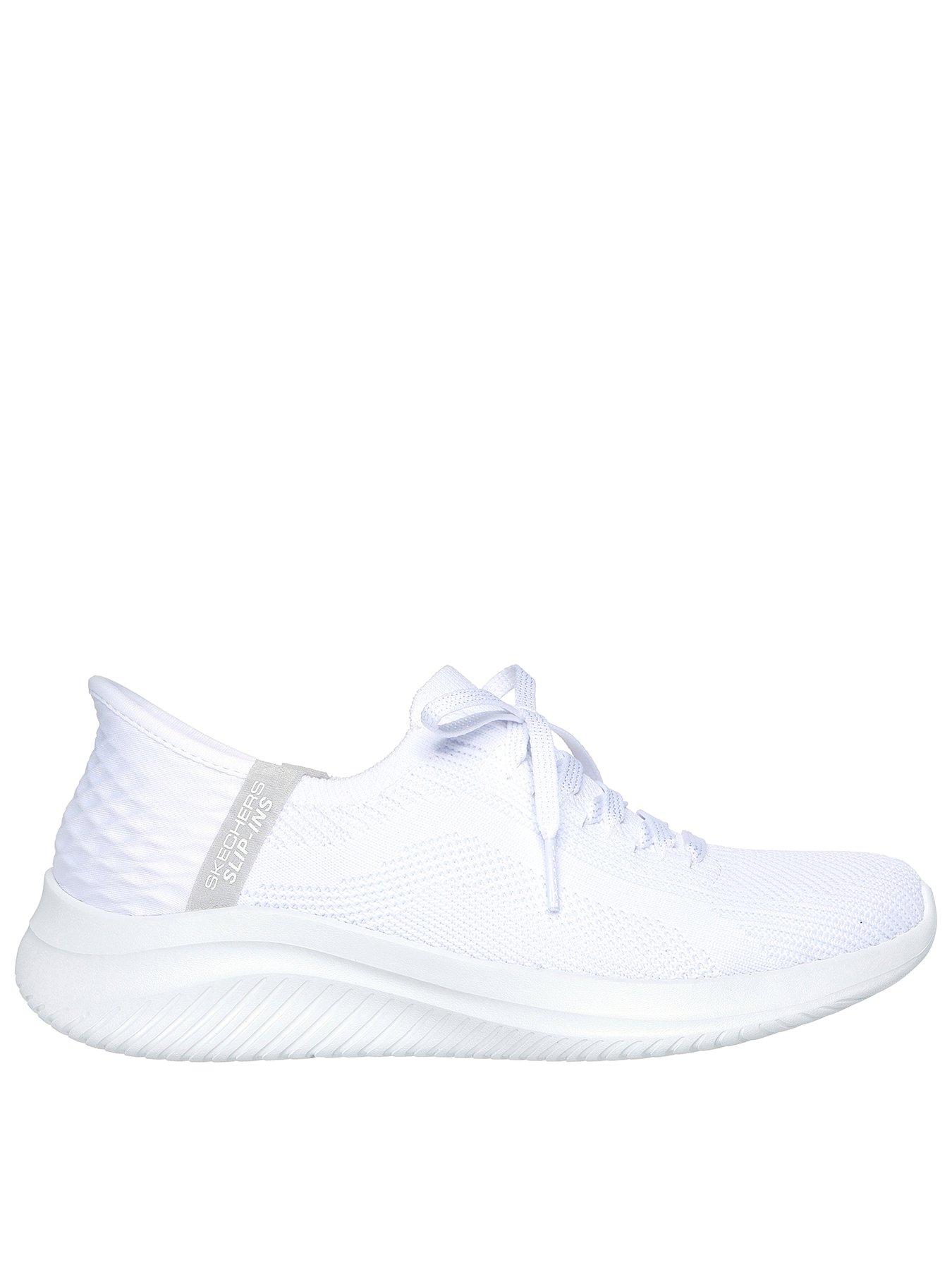 Skechers Wide Fit Ultra Flex 3.0 Engineered Stretch Knit With Air-Cooled Memory Foam - Natural/Periwinkle