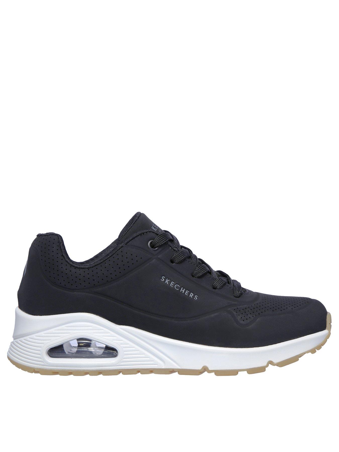 undefined Wide Fit Uno Durabuck Lace Trainer - Black