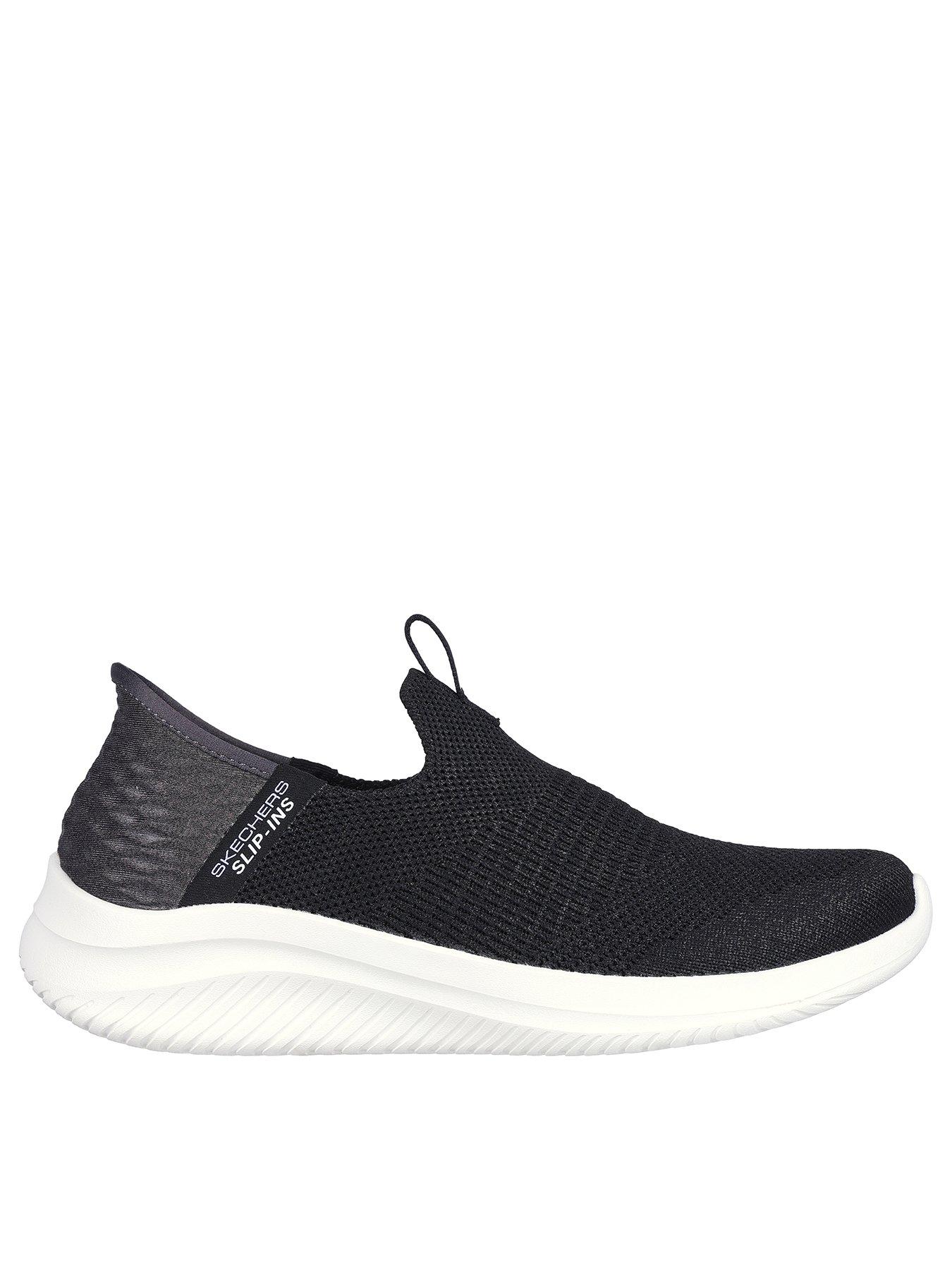 Skechers Wide Fit Ultra Flex 3.0 Smooth Step Slip Ins - Black | Very.co.uk